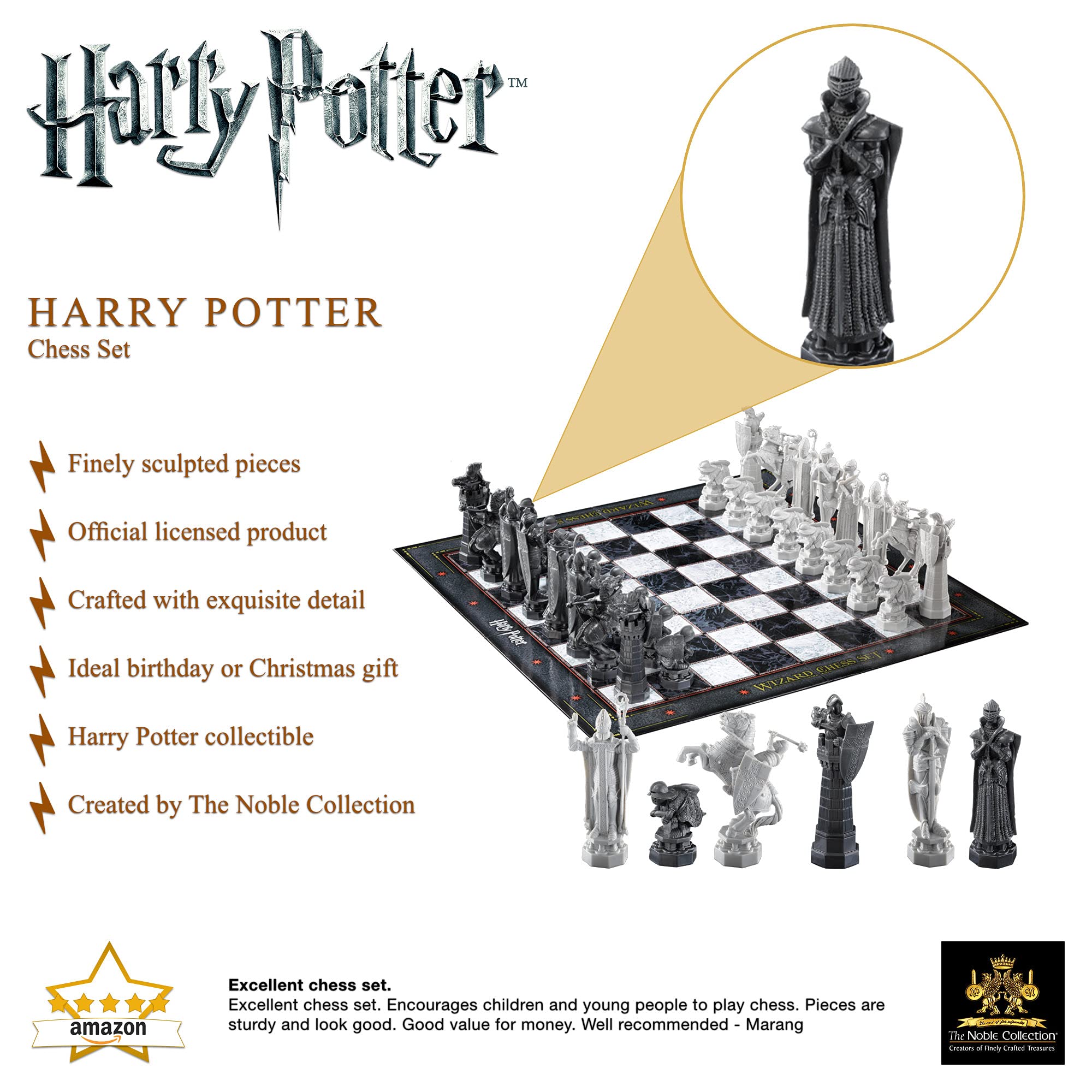 Foto 4 pulgar | Juego De Ajedrez The Noble Collection Harry Potter Wizard 32 Piezas - Venta Internacional.