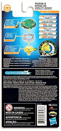 Foto 4 pulgar | Camiseta Única Beyblade Burst Turbo Slingshock Poison-x Hyrus H4 - Venta Internacional.
