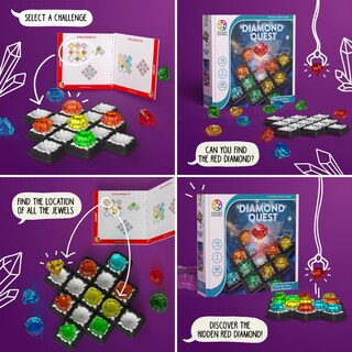 Foto 5 | Juego De Deducción Smartgames Diamond Quest 80 Challenges 10+ - Venta Internacional.