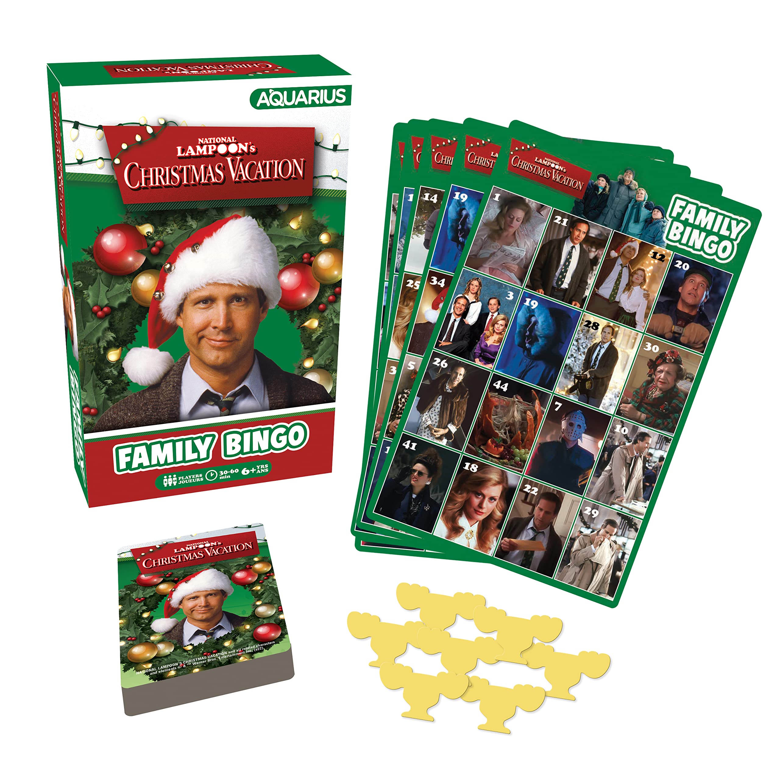 Juego De Bingo Aquarius Christmas Vacation Family Con 18 Cartas - Venta Internacional.