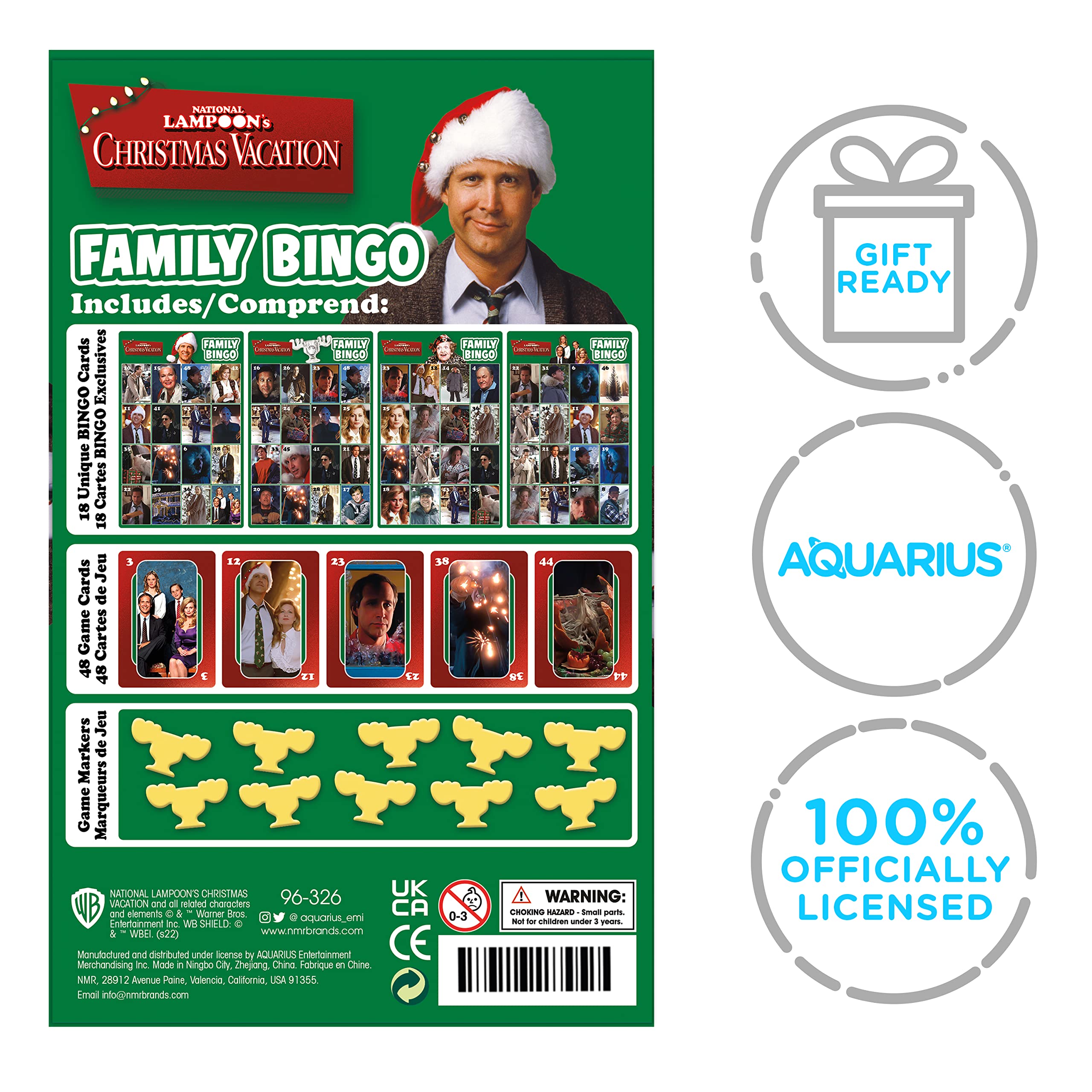 Foto 8 pulgar | Juego De Bingo Aquarius Christmas Vacation Family Con 18 Cartas - Venta Internacional.