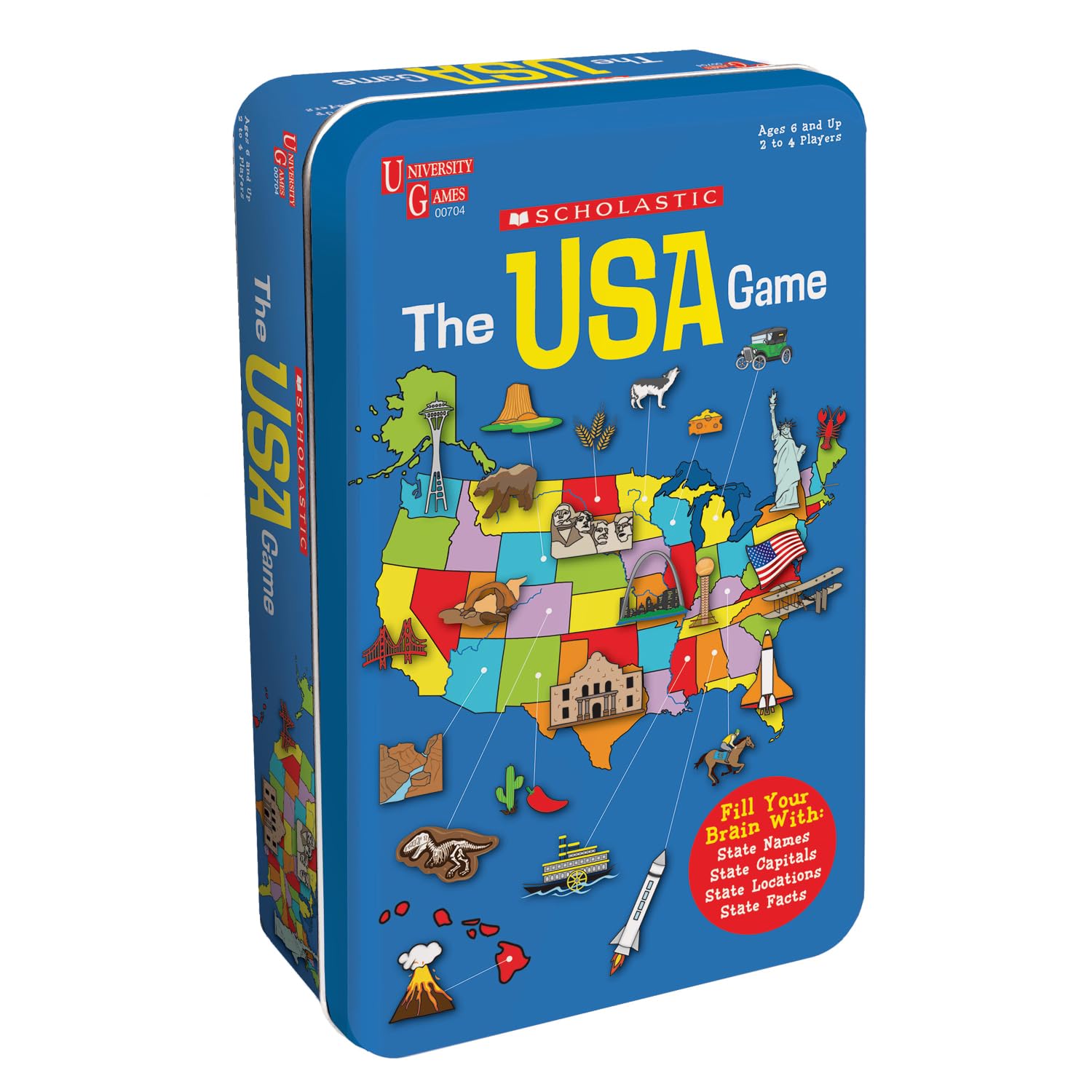 Foto 2 pulgar | Geografía Educativa De Game Tin Scholastic Usa De 6 A 99 Años - Venta Internacional.