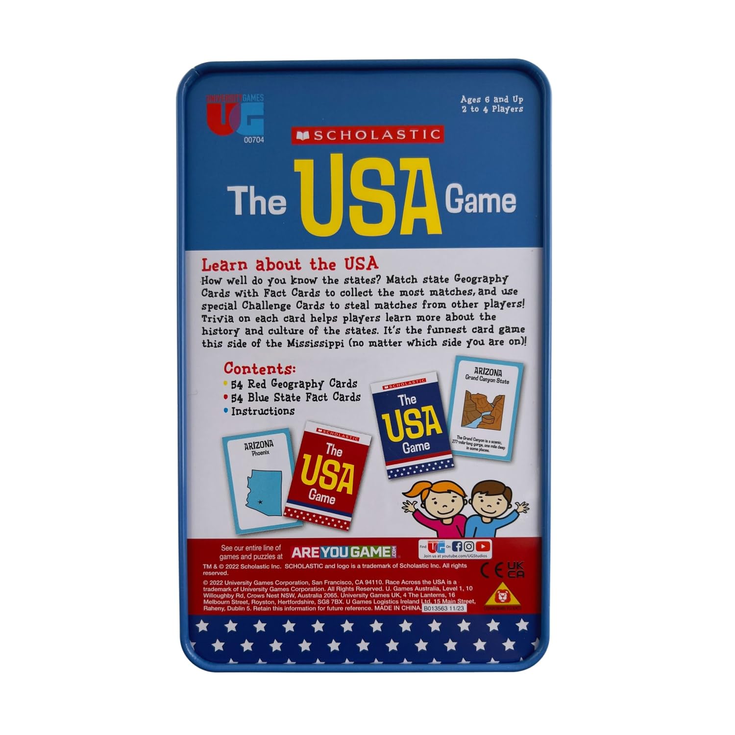 Foto 3 pulgar | Geografía Educativa De Game Tin Scholastic Usa De 6 A 99 Años - Venta Internacional.