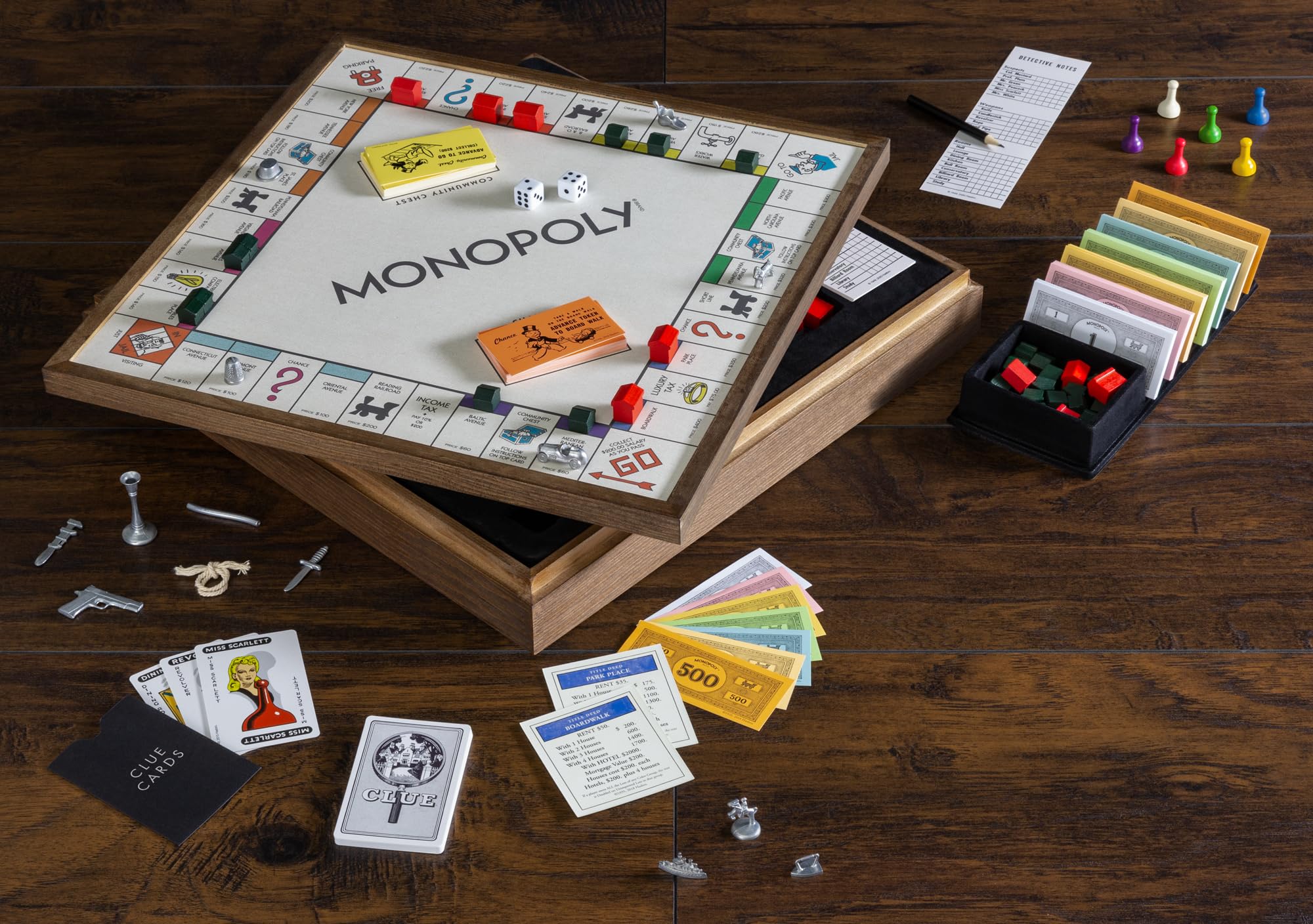 Foto 5 | Juego De Mesa Ws Game Company Monopoly Y Clue 2 En 1 Deluxe - Venta Internacional.