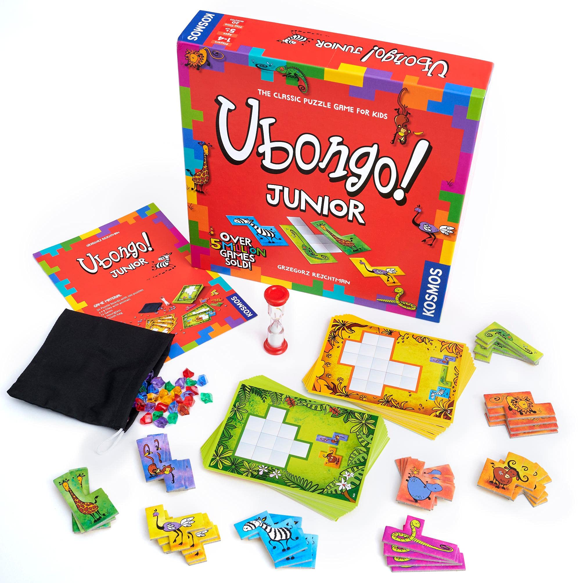 Foto 3 pulgar | Juego De Mesa Thames & Kosmos Ubongo Junior Con Ilustraciones De Animales - Venta Internacional.