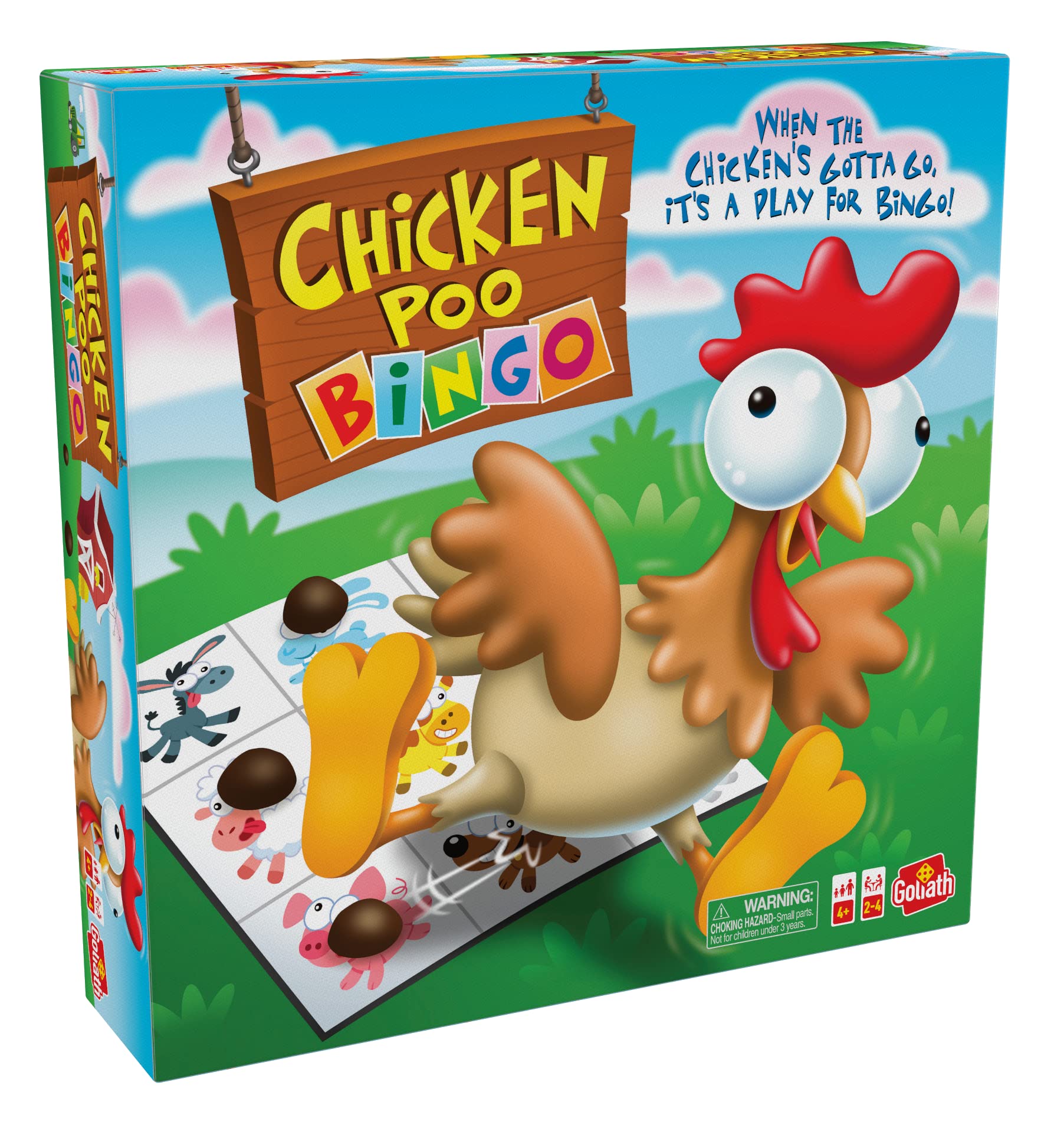 Foto 4 | Juego Goliath Chicken Poo Bingo Wind-up Chicken Desde Hace Más De 4 Años - Venta Internacional.