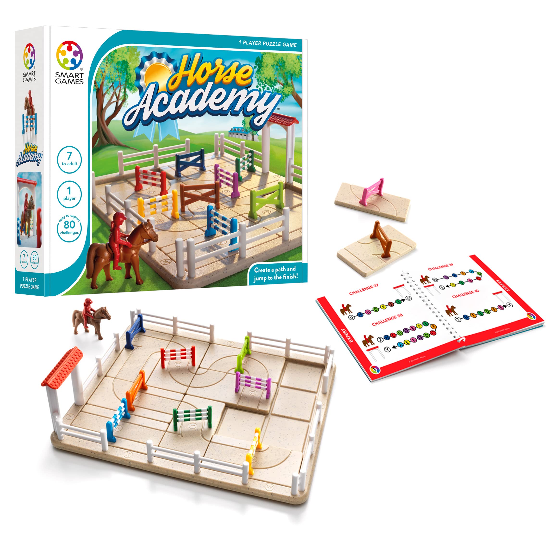 Foto 2 pulgar | Juego Smartgames Horse Academy Path-building 80 Desafíos - Venta Internacional.