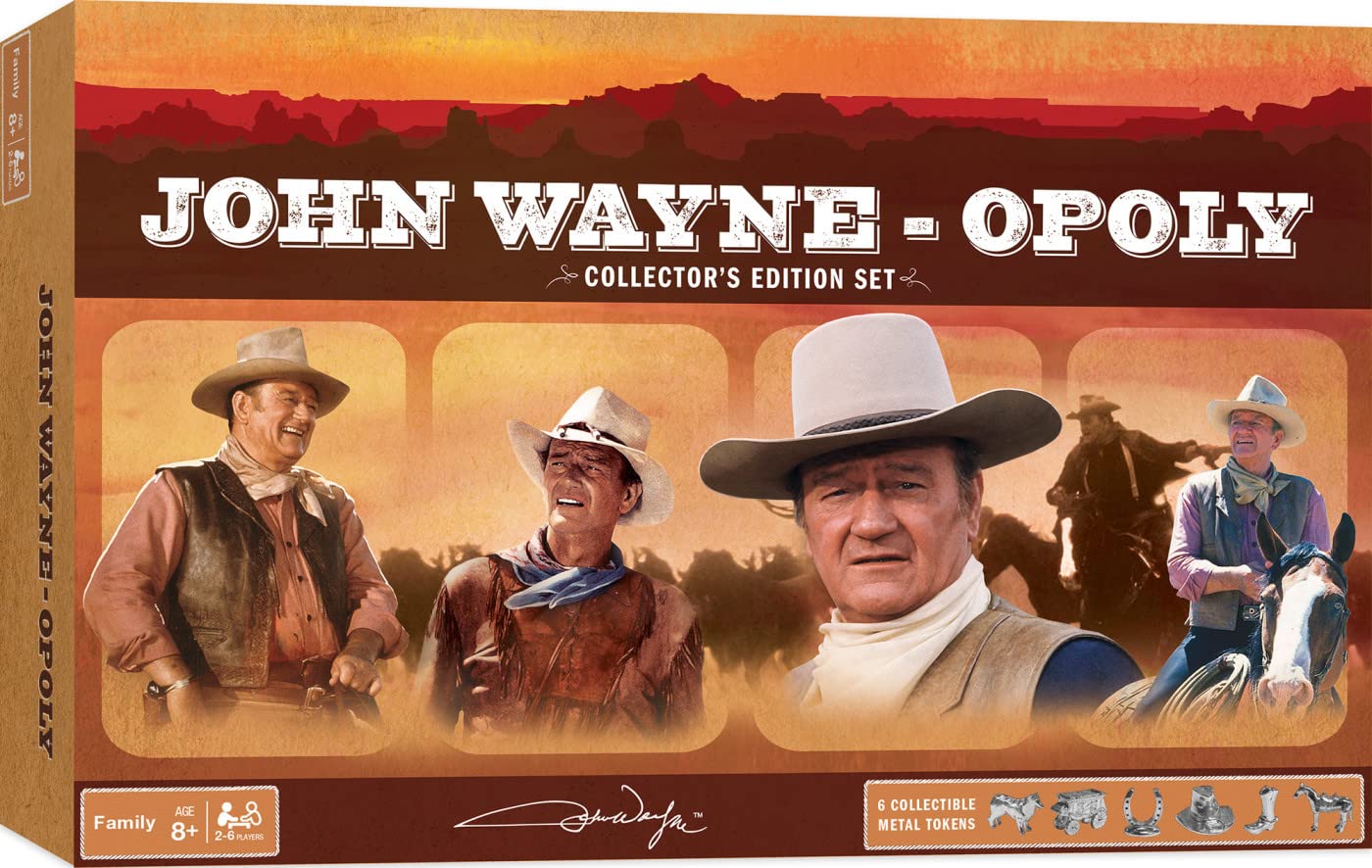 Juego De Mesa Masterpieces Opoly John Wayne Para La Familia - Venta Internacional.