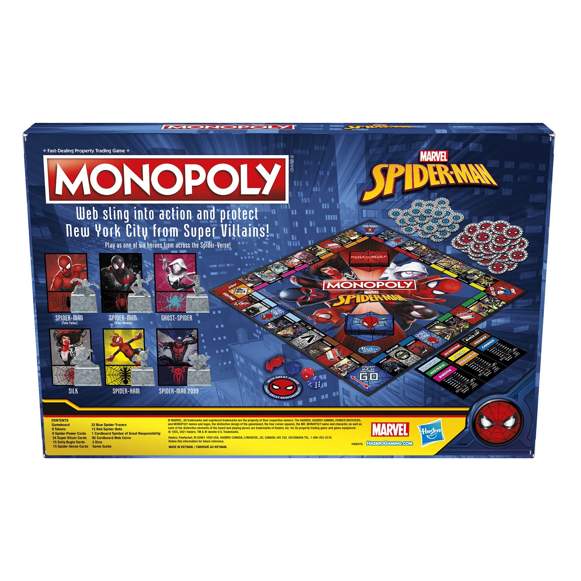 Foto 3 pulgar | Juego De Mesa Hasbro Gaming Monopoly Spider-man 8+ Years - Venta Internacional.
