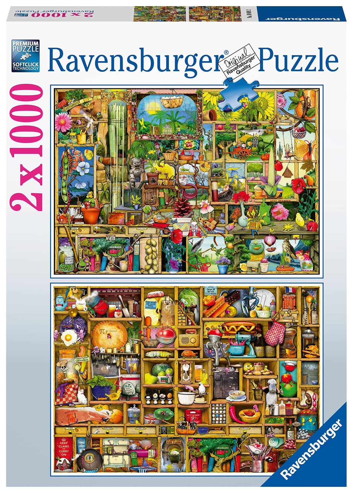 Rompecabezas Ravensburger Colin Thompson, 2 X 1000 Piezas - Venta Internacional.