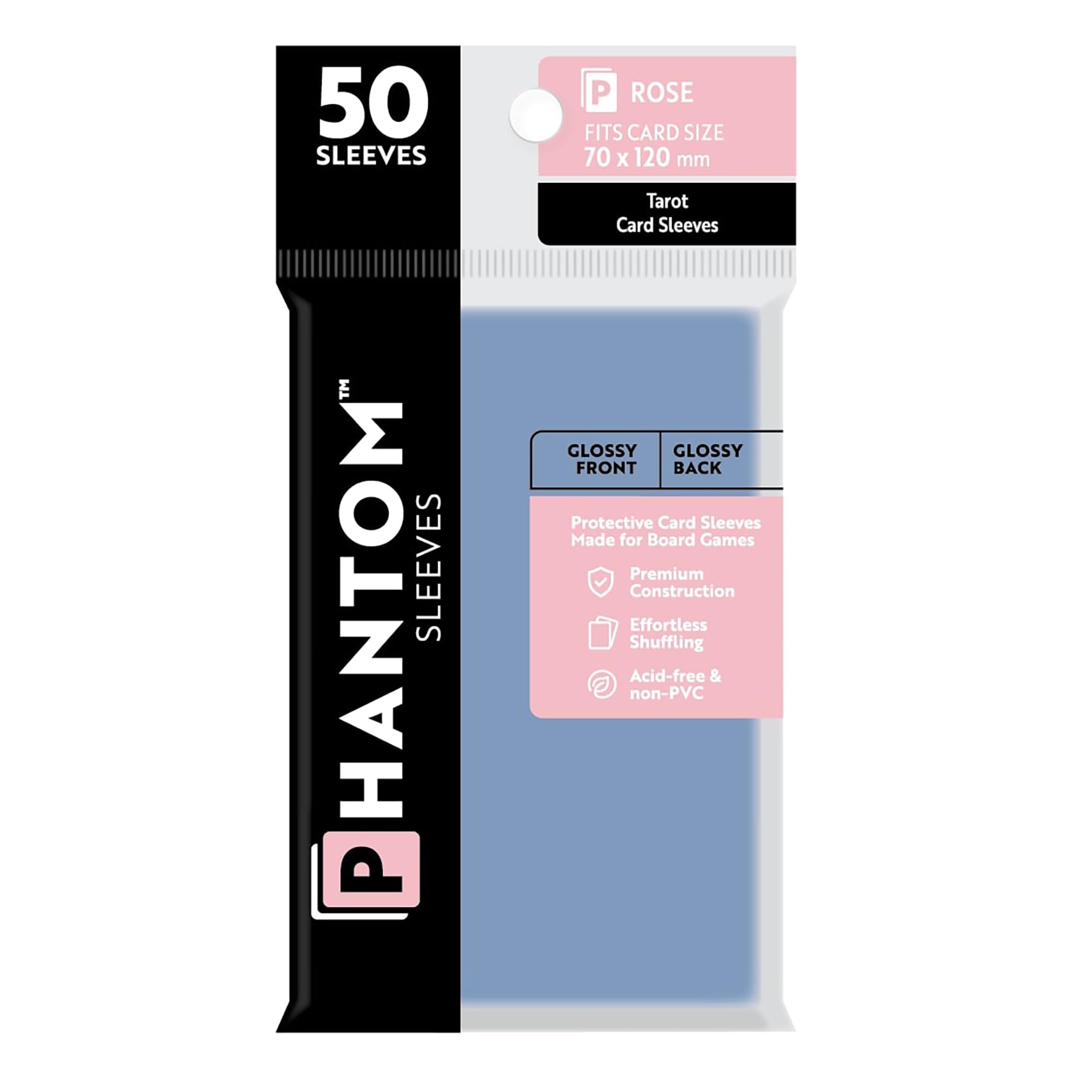 Fundas Para Cartas Capstone Games Phantom Rose, 70 X 120 Mm, 50 Unidades - Venta Internacional.