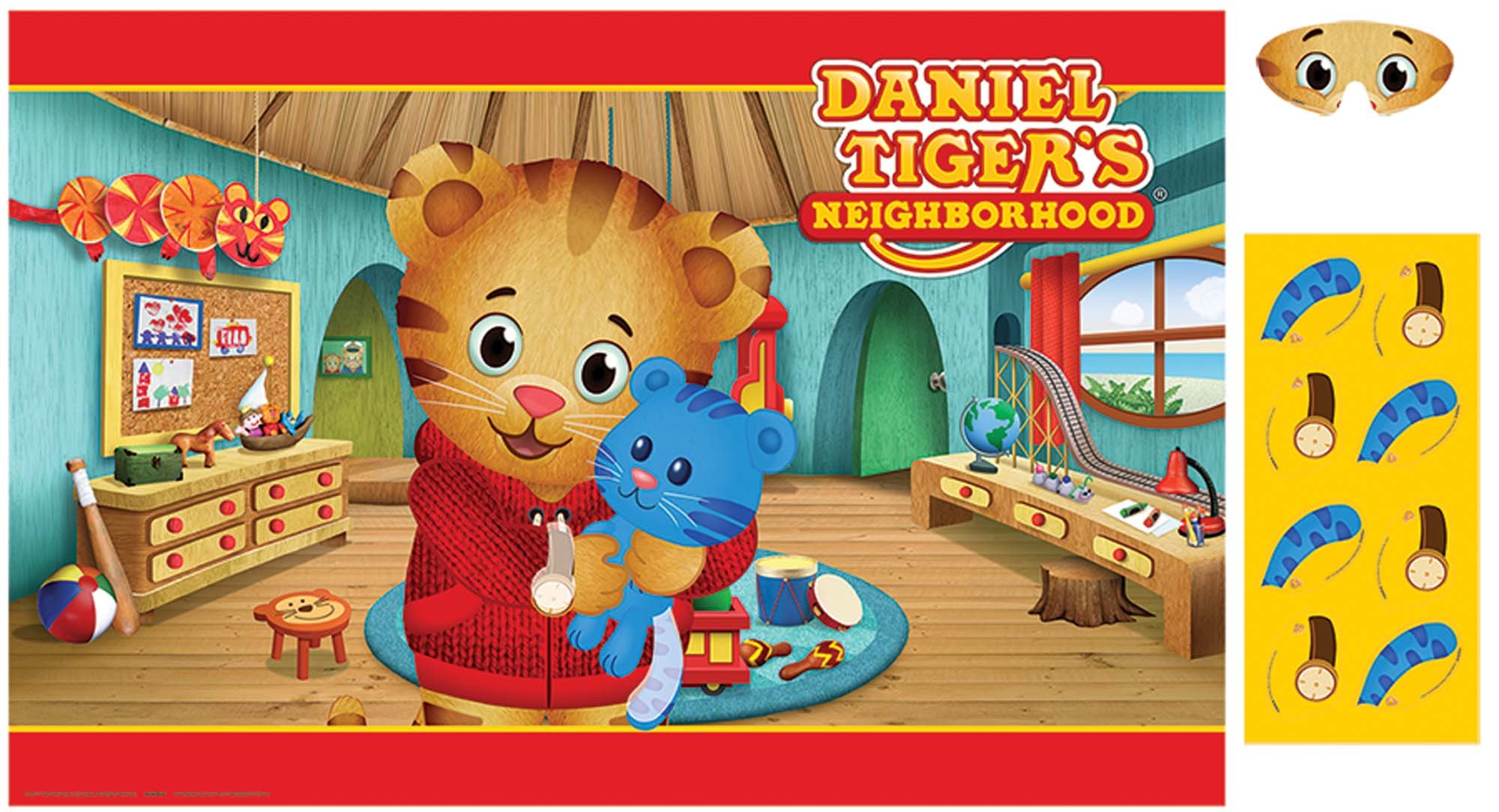 Juego De Fiesta Amscan Daniel Tiger's Neighborhood Con Pegatinas - Venta Internacional.