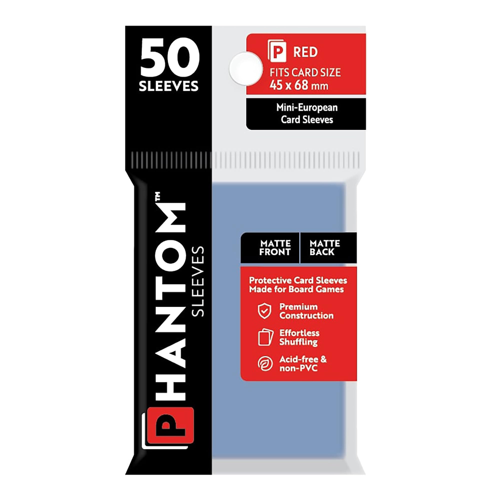 Foto 2 pulgar | Fundas Para Cartas Capstone Games Phantom Red, 45 X 68 Mm, 50 Unidades - Venta Internacional.