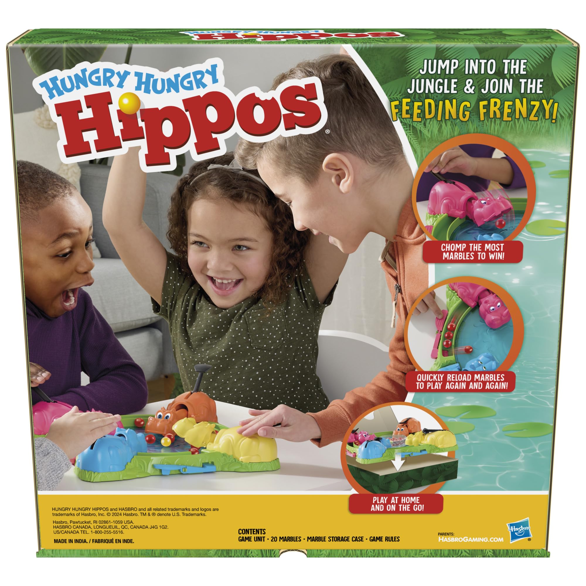 Foto 3 pulgar | Juego Hasbro Gaming Hungry Hungry Hippos Preschoolers 4+ - Venta Internacional.