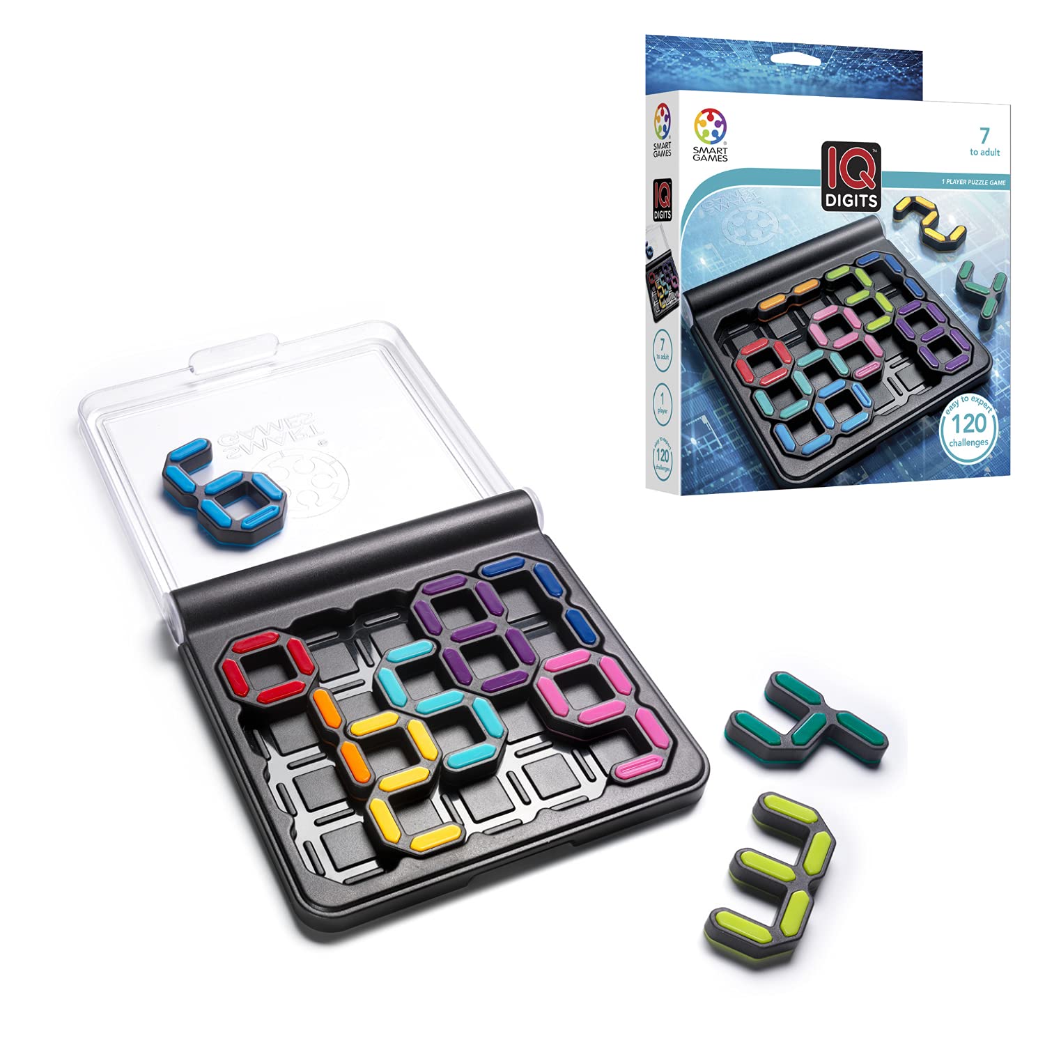 Juego De Viaje Smartgames Iq Digits Math Deducción De 7 Años O Más - Venta Internacional.
