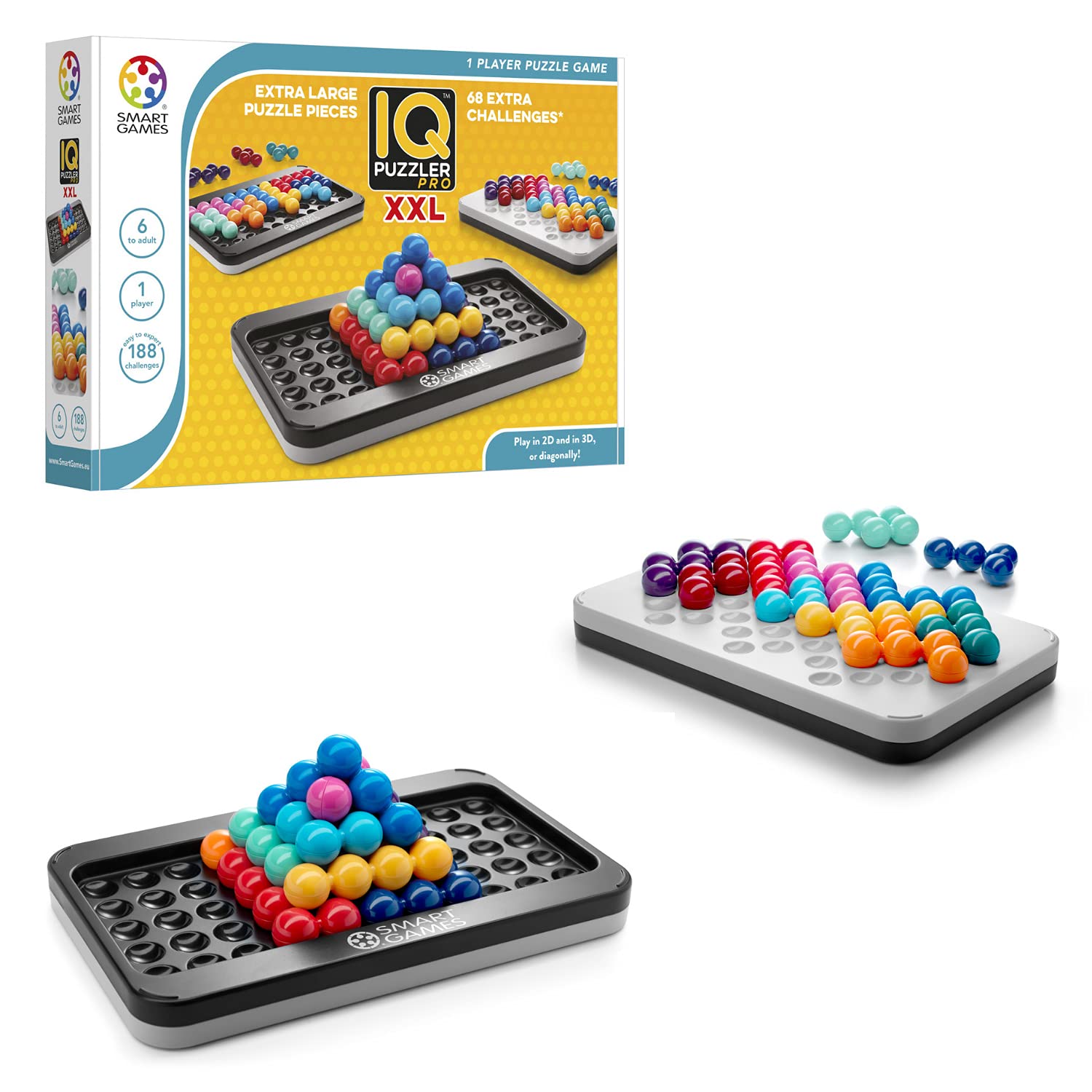 Foto 2 pulgar | Juego De Rompecabezas Smartgames Iq Puzzler Pro Xxl Con 188 Desafíos - Venta Internacional.