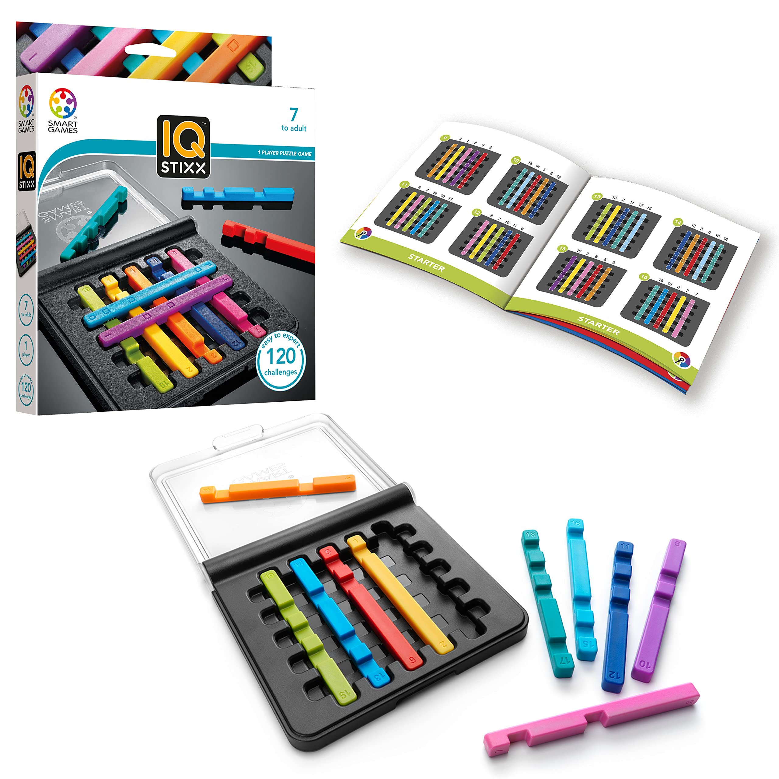 Foto 2 pulgar | Juego De Viaje Smartgames Iq Stixx Stacking Con 120 Desafíos - Venta Internacional.
