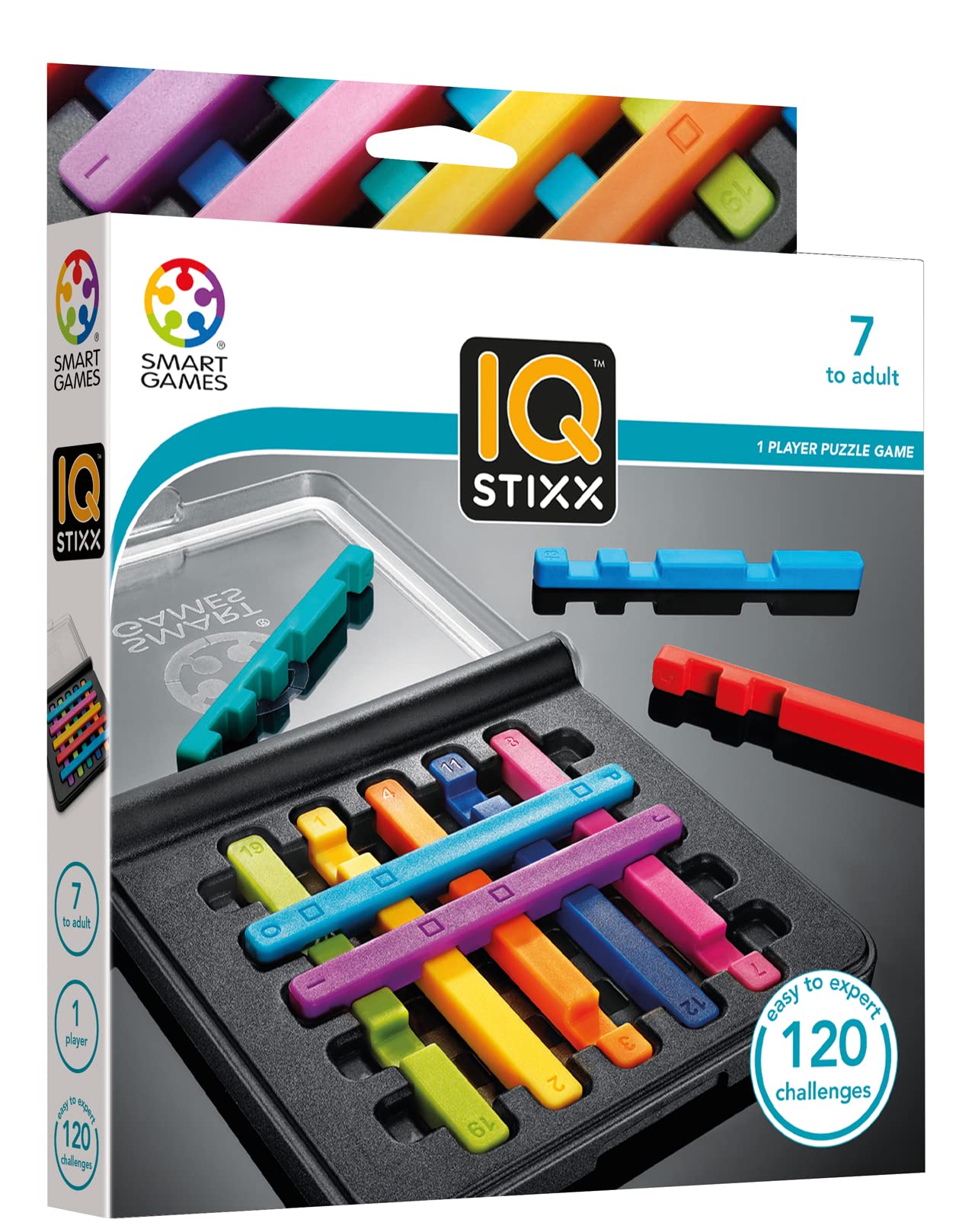 Foto 3 pulgar | Juego De Viaje Smartgames Iq Stixx Stacking Con 120 Desafíos - Venta Internacional.