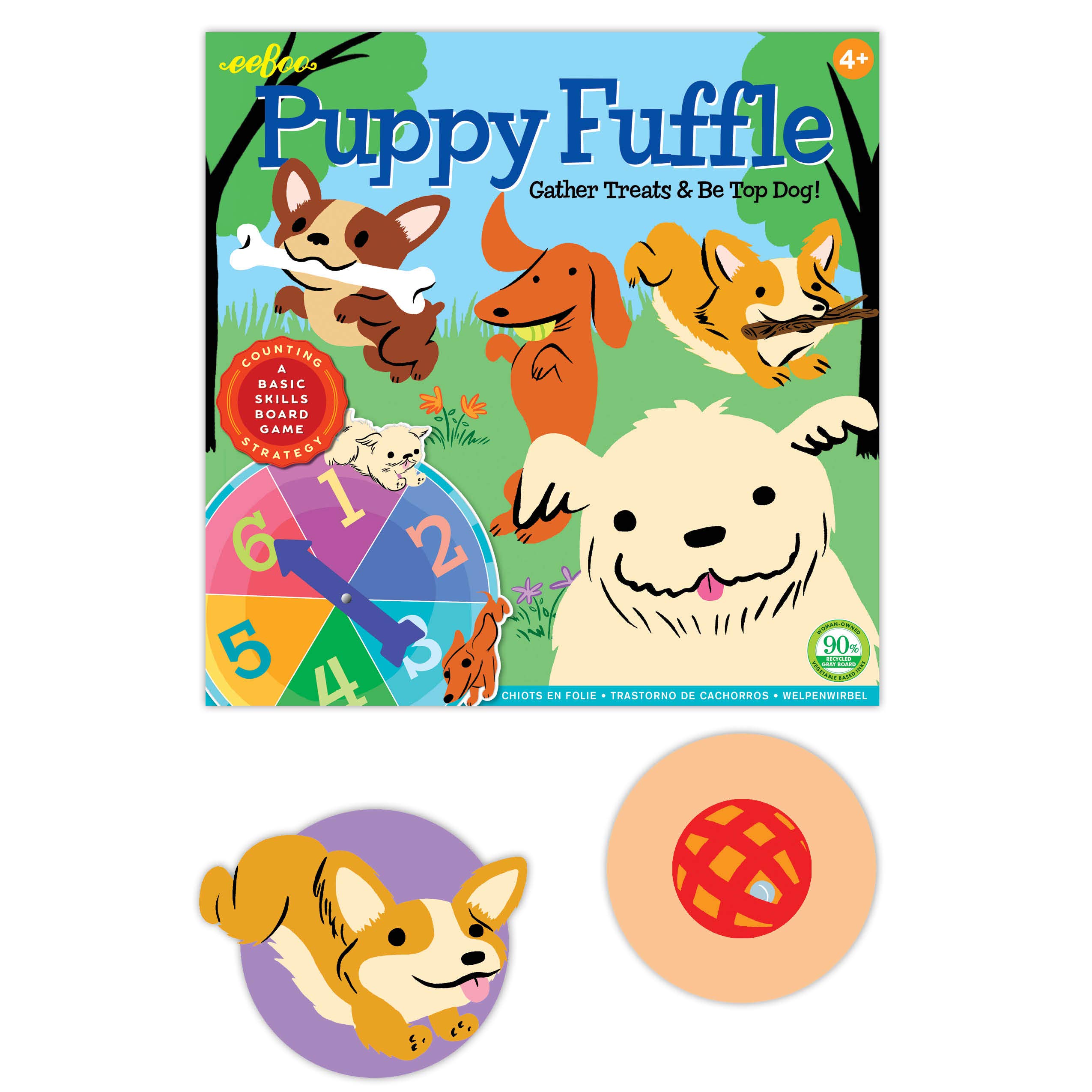 Foto 4 pulgar | El Juego De Mesa Eeboo Puppy Fuffle Desarrolla Habilidades Durante Más De 4 Años - Venta Internacional.