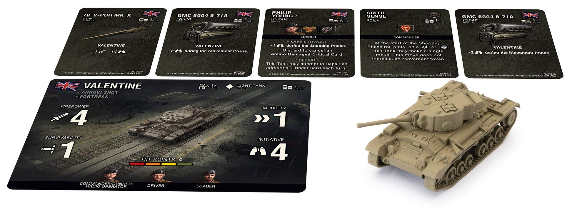 Foto 4 pulgar | Set De Expansión Gale Force Nine World Of Tanks British Valentine - Venta Internacional.
