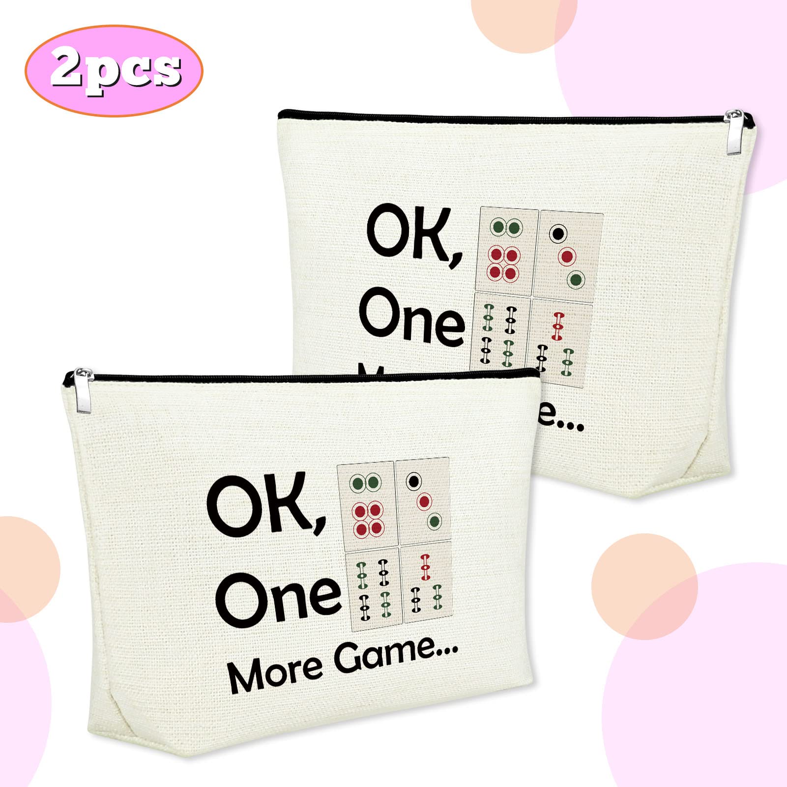 Foto 4 pulgar | Bolsa De Maquillaje Mxrymvu Mahjong Player, Regalo Para Mujer, X2 - Venta Internacional.