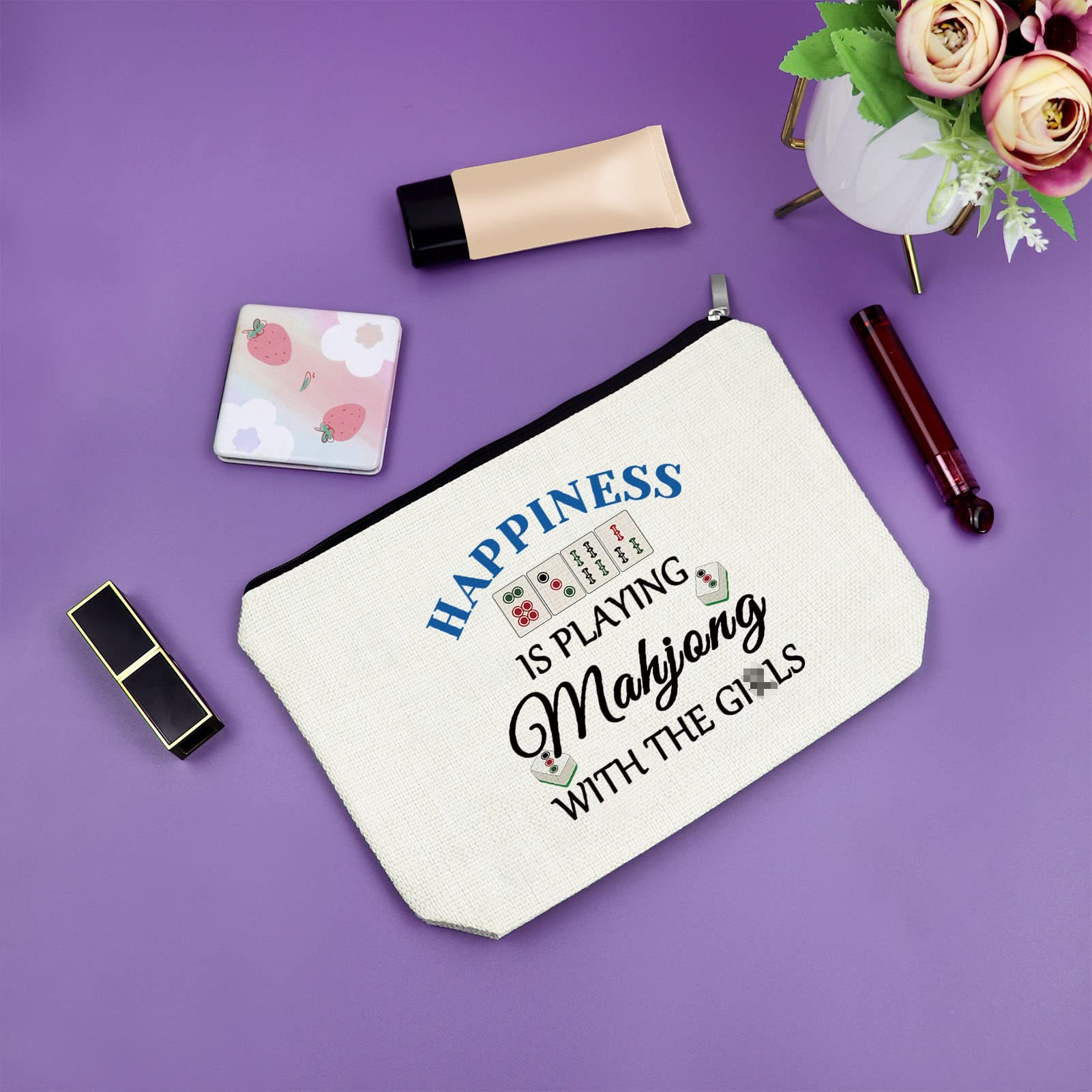 Foto 7 | Bolsa De Cosméticos Sazuwu Mahjong, Bolsa De Maquillaje De Regalo Para Mujer - Venta Internacional.