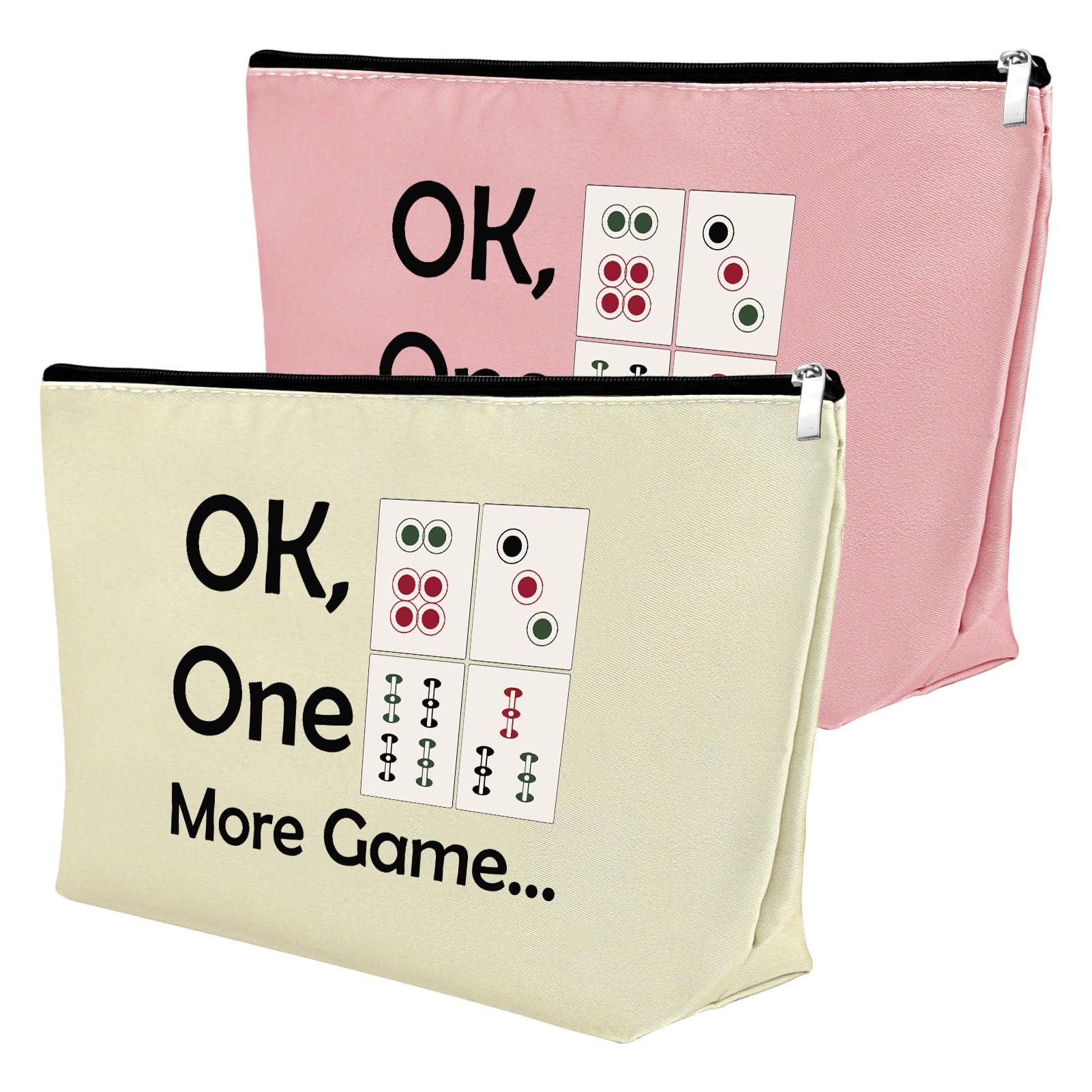 Bolsa De Maquillaje Mxrymvu Mahjong Lover De Regalo Para Mujer (2 Unidades) - Venta Internacional.