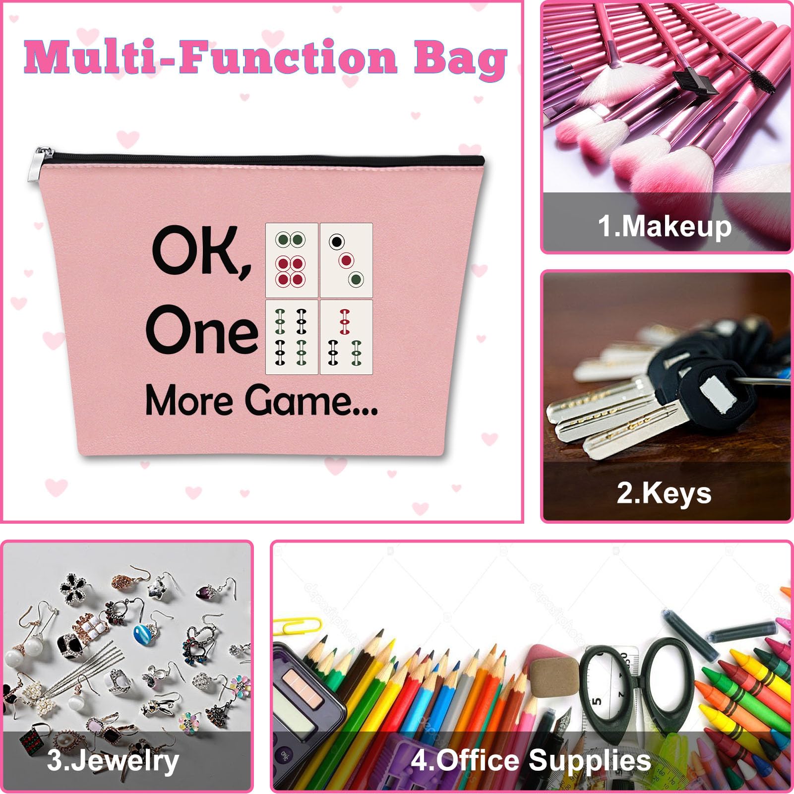 Foto 8 pulgar | Bolsa De Maquillaje Mxrymvu Mahjong Lover De Regalo Para Mujer (2 Unidades) - Venta Internacional.