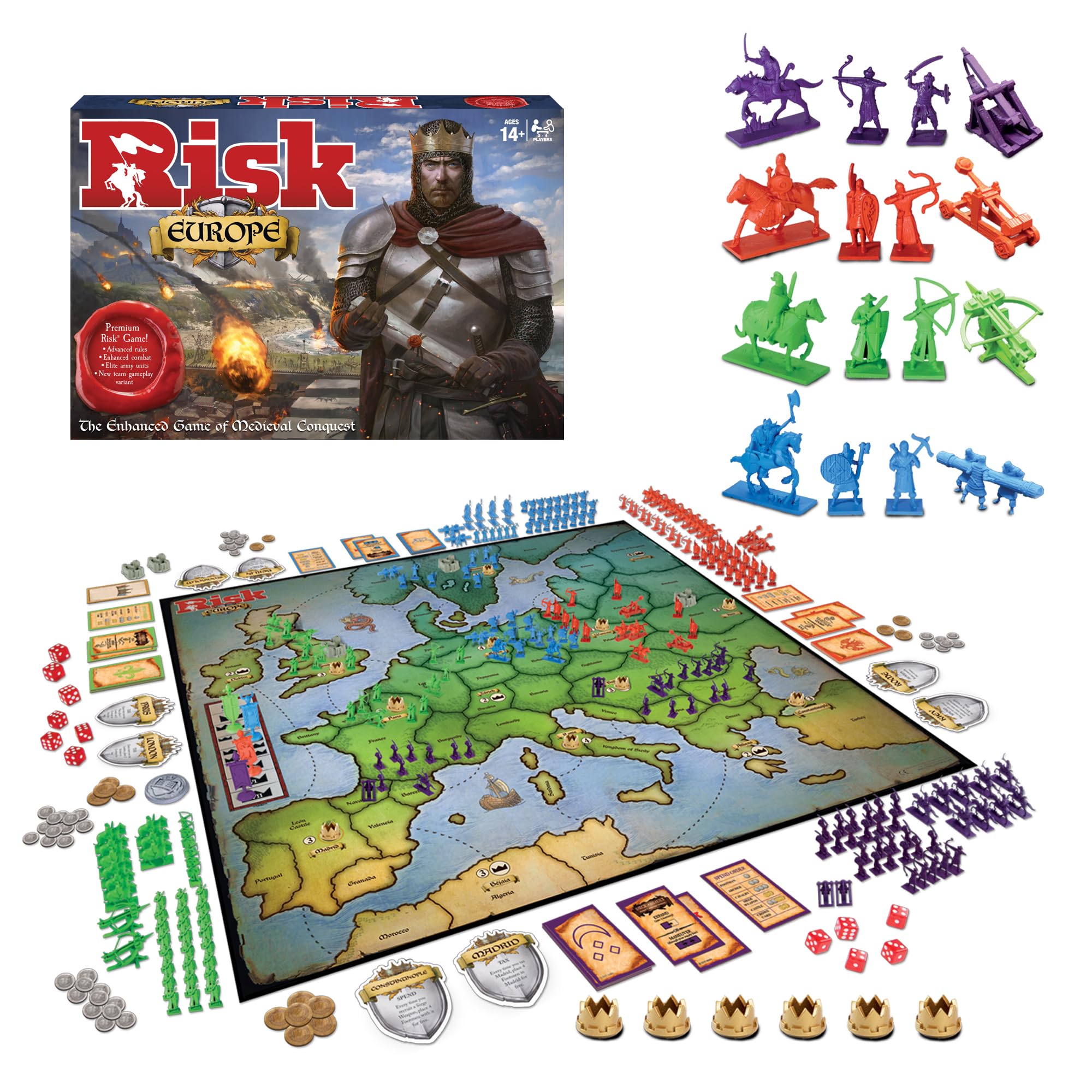 Juego De Mesa: Movimientos Ganadores: Risk Europe Medieval Conquest 14+ - Venta Internacional.