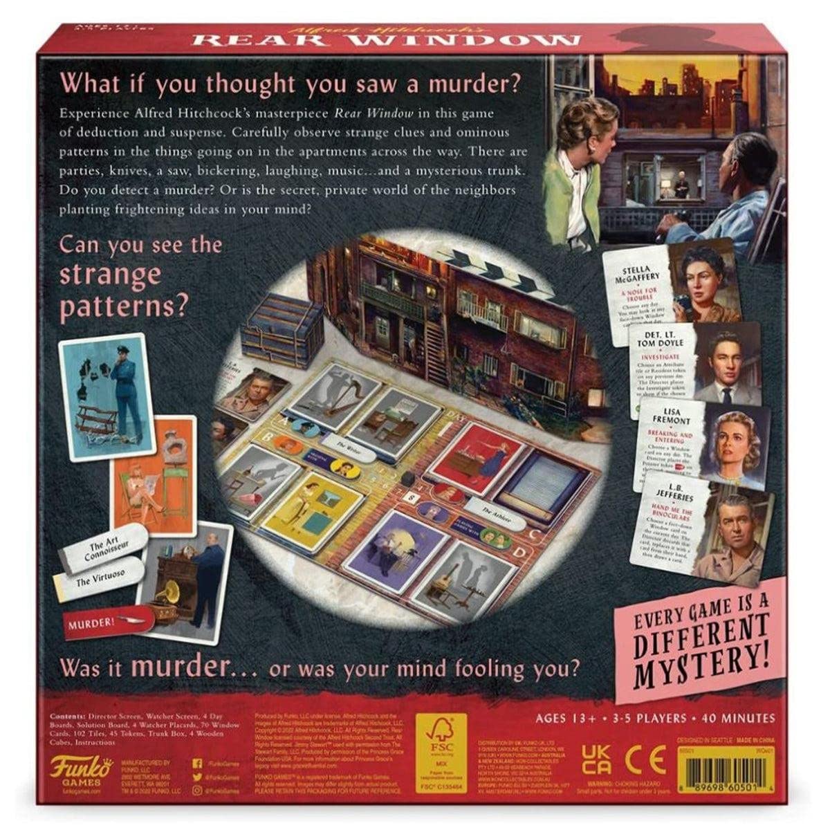 Foto 4 pulgar | Juego De Mesa Funko Games Rear Window Deduction 13 Años O Más - Venta Internacional.