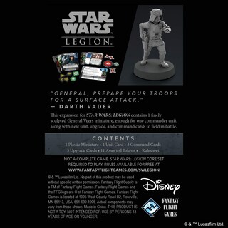 Foto 2 | Juego De Estrategia De Miniaturas De Mesa Star Wars: Legion General Veers Commander Expansion - Venta Internacional.