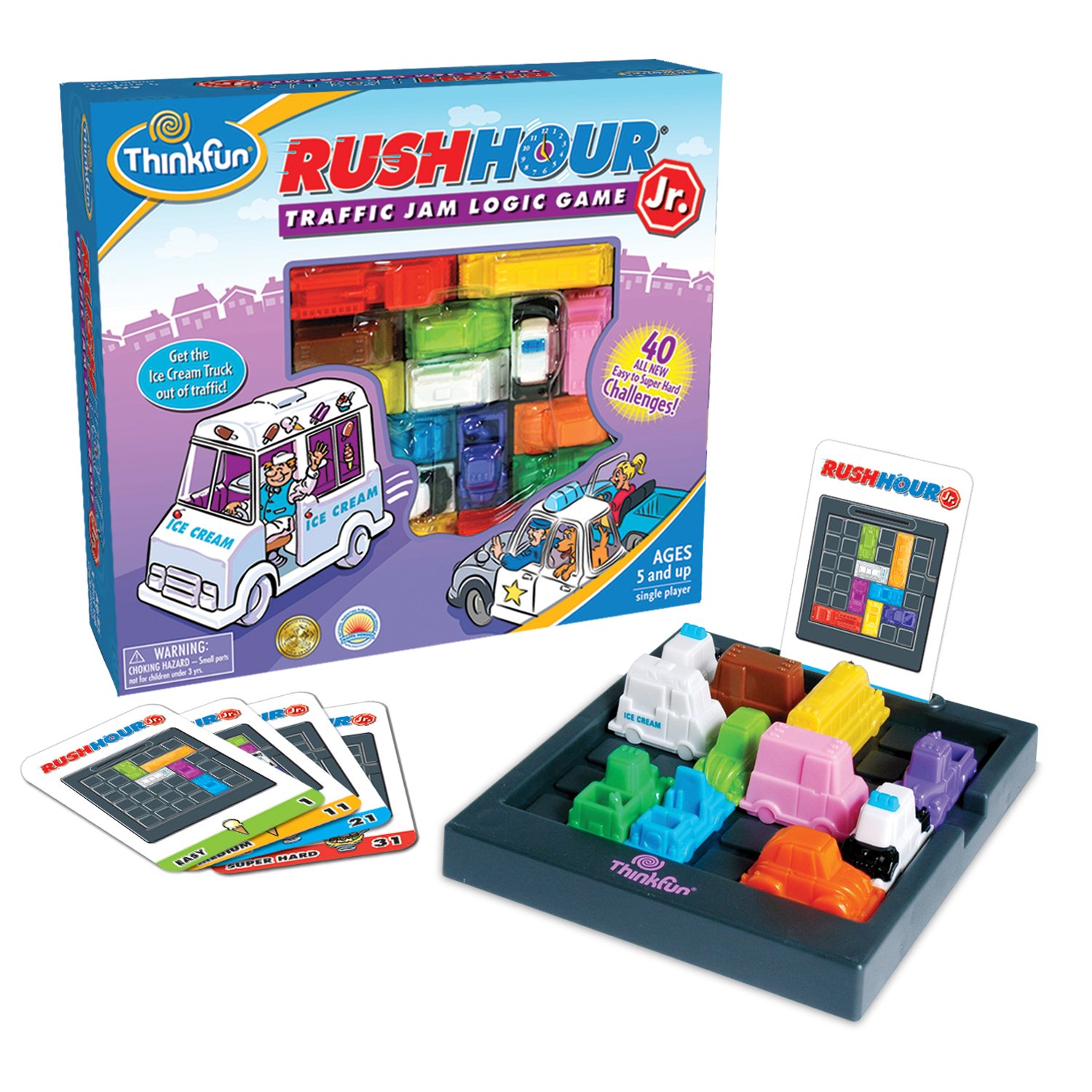 Foto 2 pulgar | Juego De Lógica Thinkfun Rush Hour Junior, Juguete Stem Para Niños De 5 Años O Más - Venta Internacional.