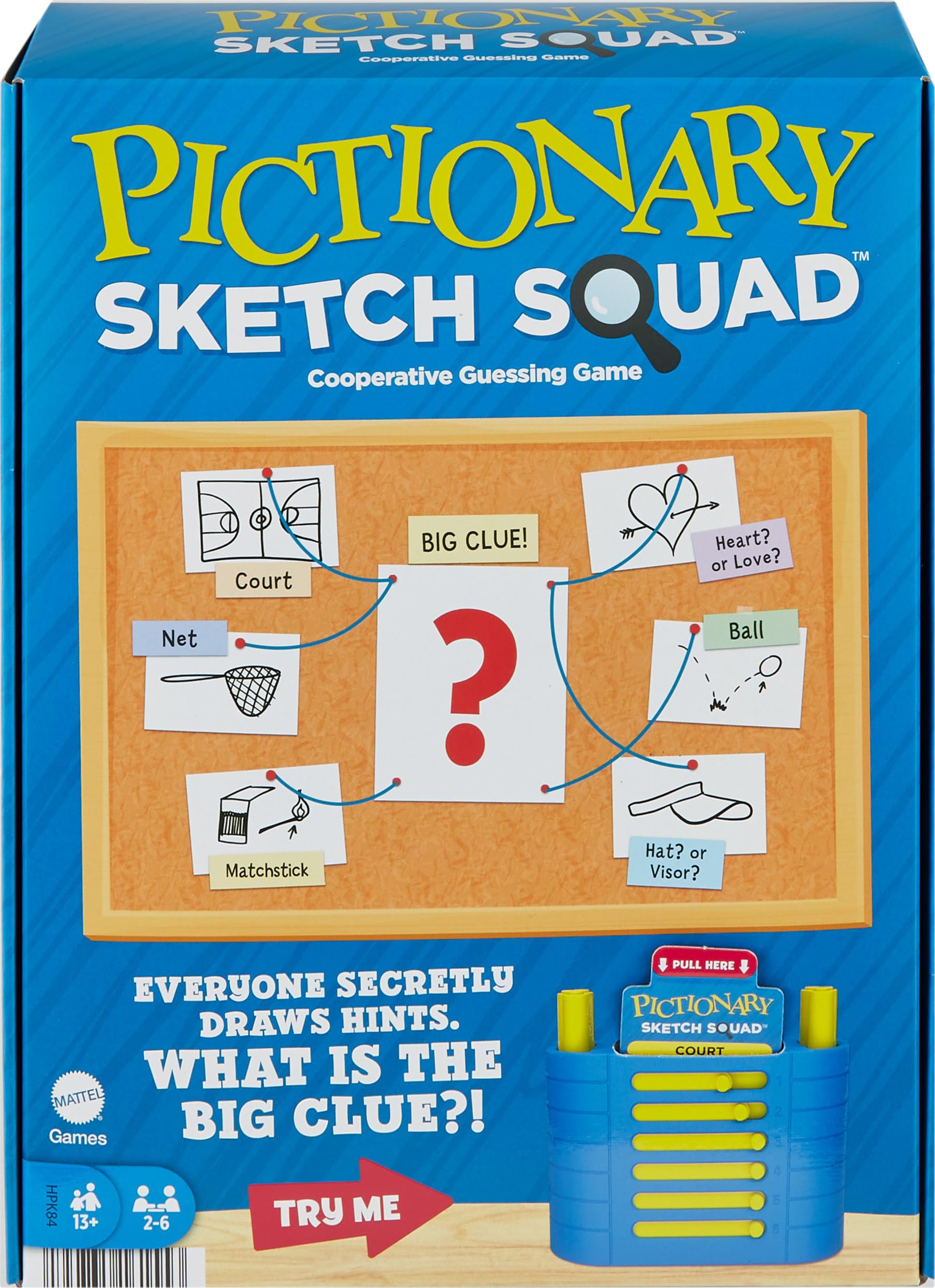 Juego De Fiesta Mattel Games Pictionary Sketch Squad Para 2 A 6 Jugadores - Venta Internacional.
