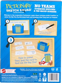 Foto 6 | Juego De Fiesta Mattel Games Pictionary Sketch Squad Para 2 A 6 Jugadores - Venta Internacional.
