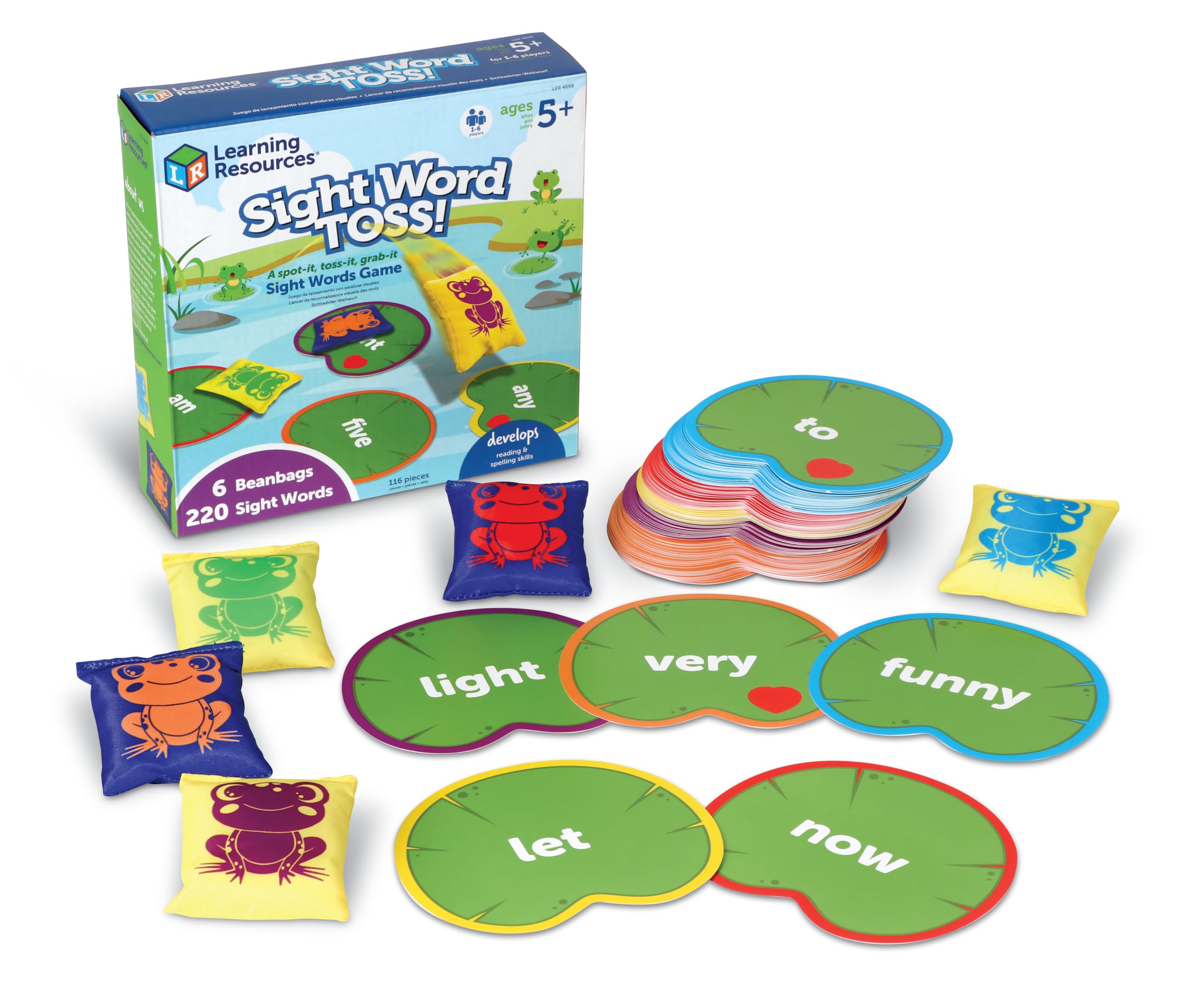 Recursos De Aprendizaje De Juegos De Mesa Sight Word Games Toss 5 Años O Más - Venta Internacional.