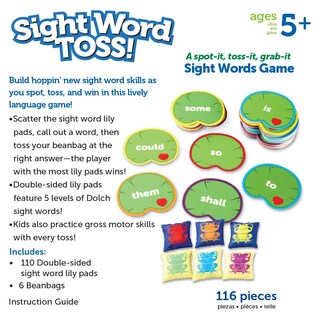 Foto 6 | Recursos De Aprendizaje De Juegos De Mesa Sight Word Games Toss 5 Años O Más - Venta Internacional.