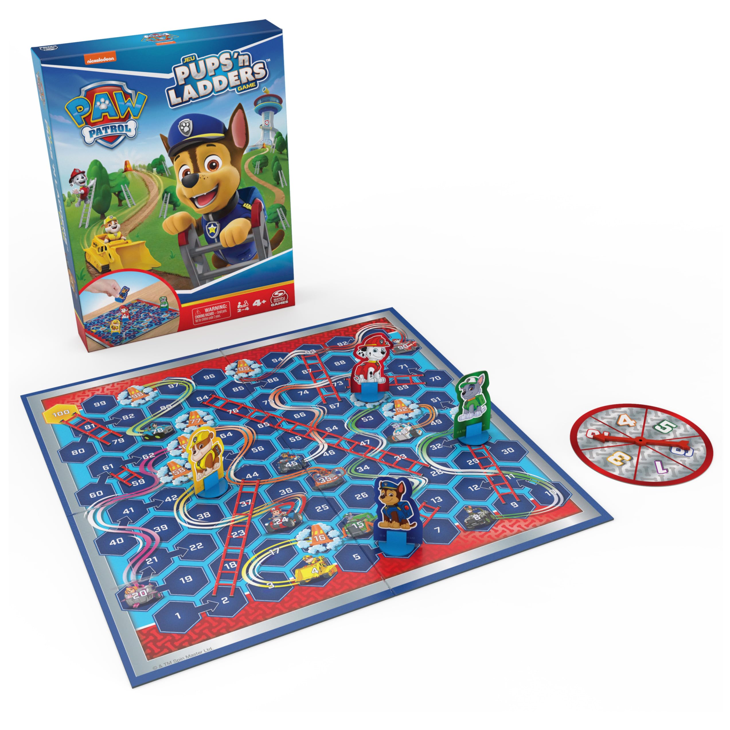Foto 4 | Juego De Mesa Spin Master Games Paw Patrol Pups 'n Ladders - Venta Internacional.