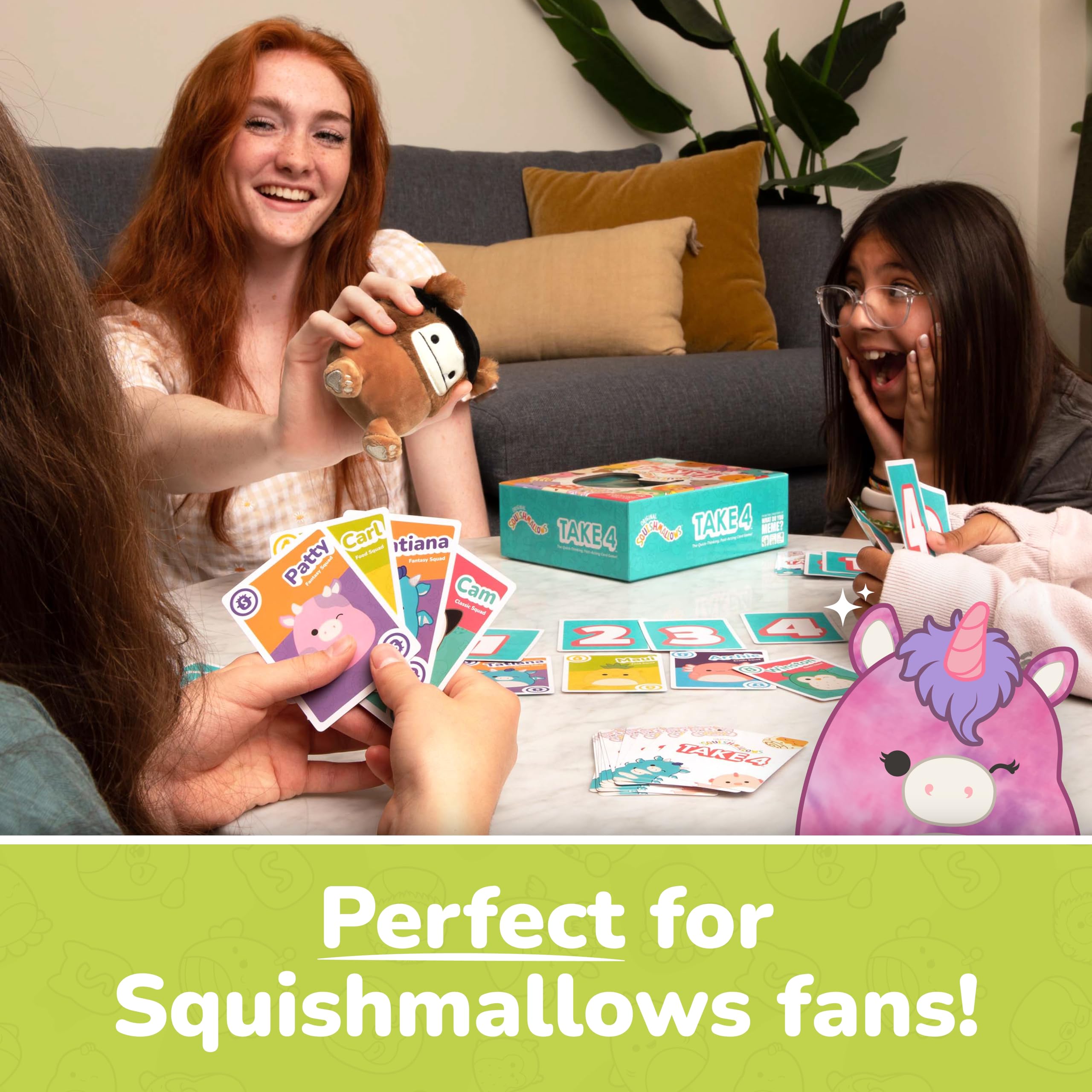 Foto 5 pulgar | Juego What Do You Meme? Squishmallows Take4 Family Tiene Más De 8 Años - Venta Internacional.