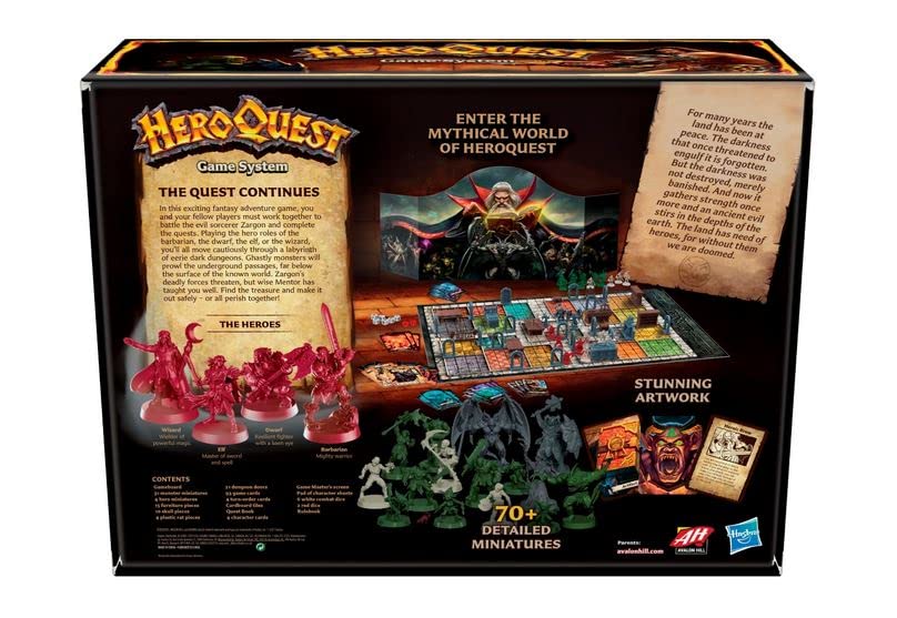 Foto 3 pulgar | Juego De Mesa Hasbro Gaming Avalon Hill Heroquest Fantasy 14+ - Venta Internacional.