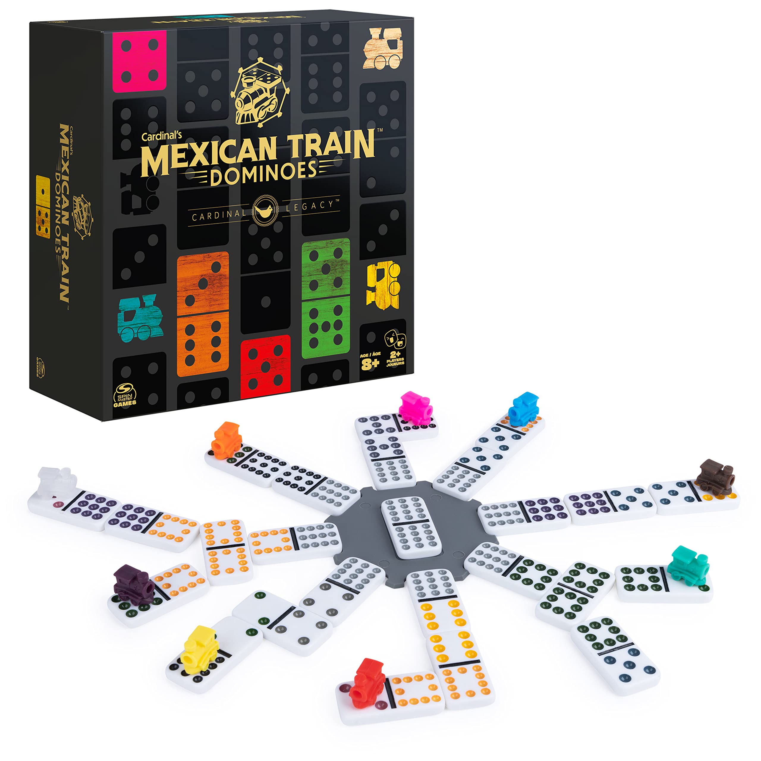 Foto 2 pulgar | Juego De Mesa Spin Master Games Legacy Deluxe Mexican Train Dominoes - Venta Internacional.