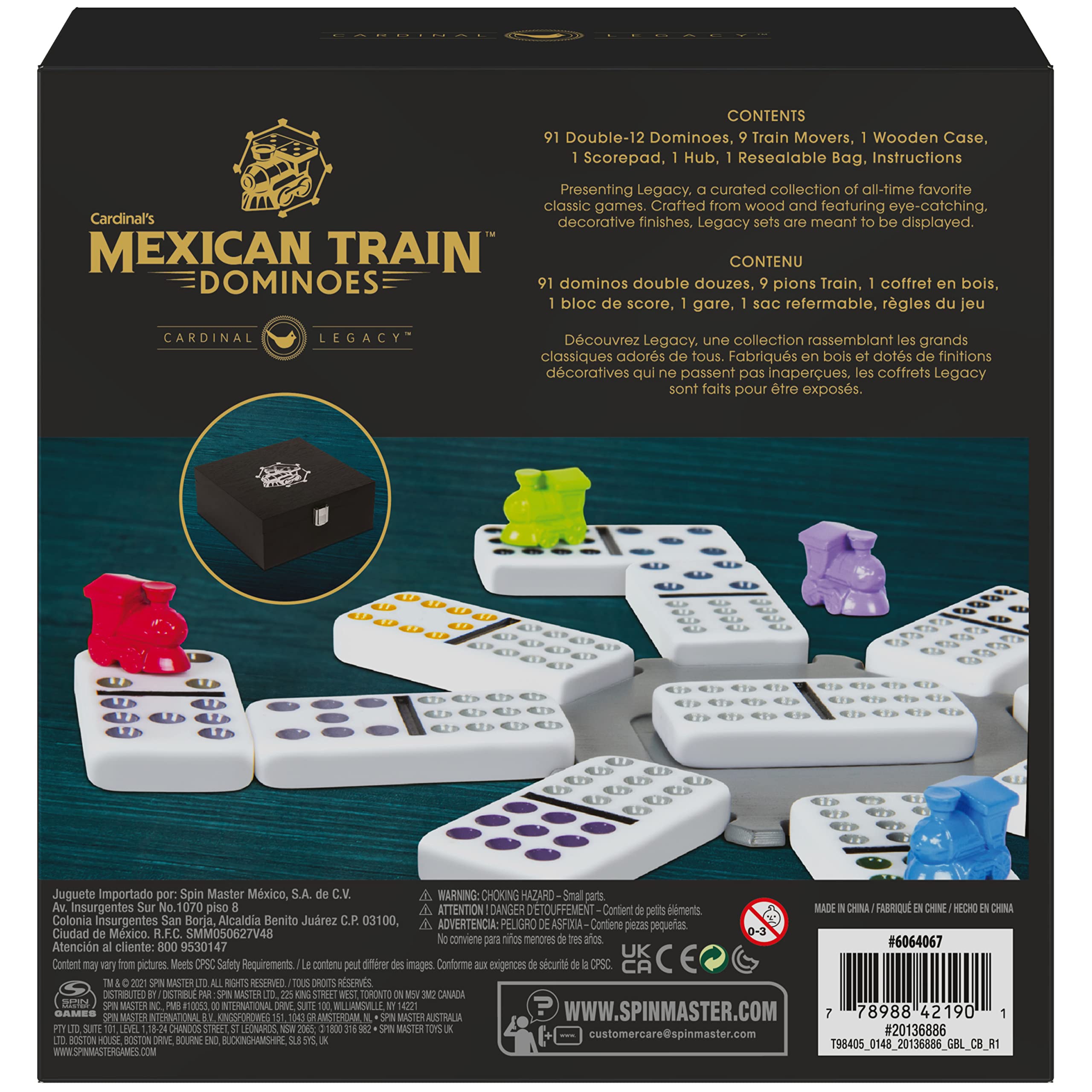 Foto 7 pulgar | Juego De Mesa Spin Master Games Legacy Deluxe Mexican Train Dominoes - Venta Internacional.