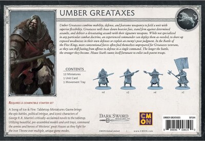 Foto 2 | Juego De Estrategia Cmon A Song Of Ice And Fire Umber Greataxes - Venta Internacional.