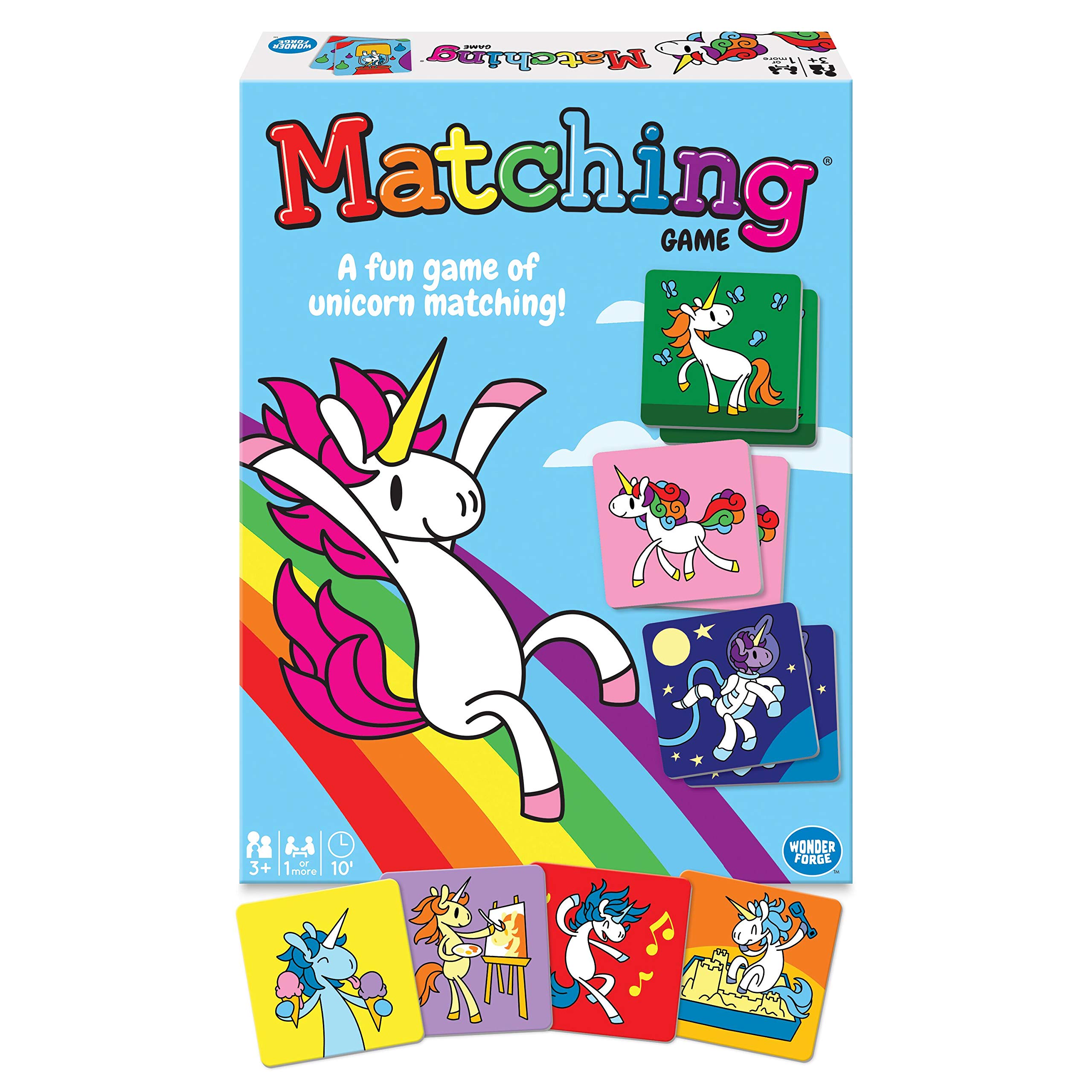 Juego De Mesa Wonder Forge Unicorn Memory Matching Para Niños De 3 A 5 Años - Venta Internacional.