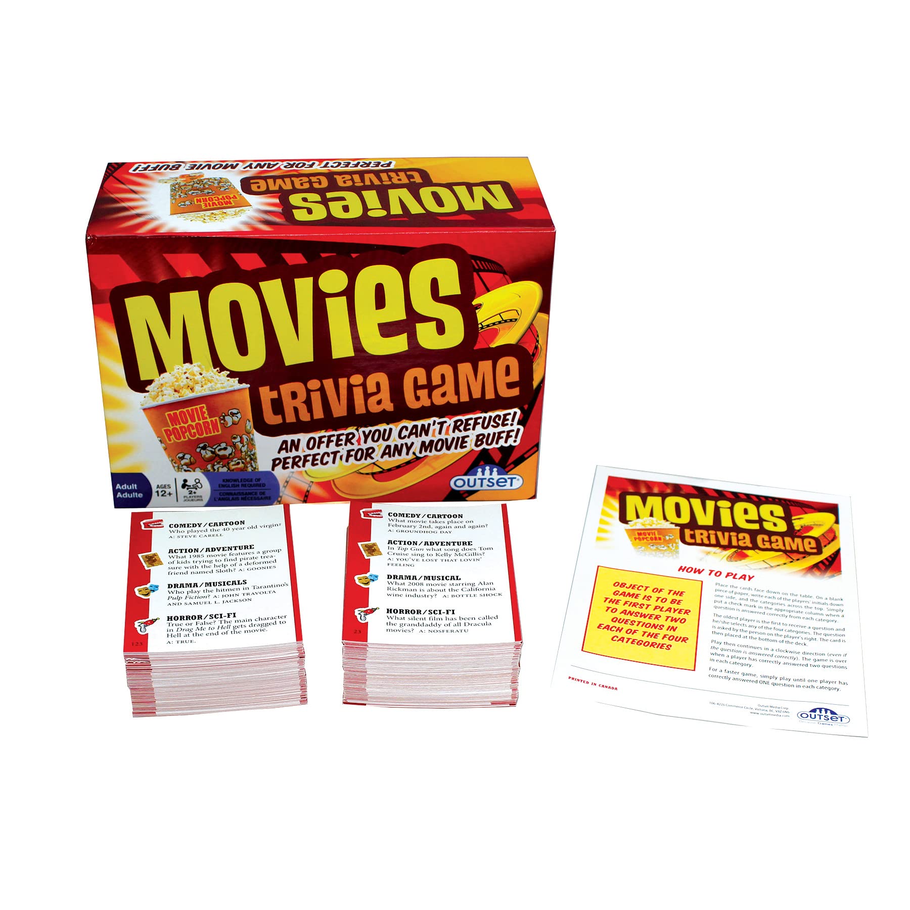 Foto 2 | Trivia Game Outset Media Movies Con 1200 Preguntas Durante Más De 12 Años - Venta Internacional.