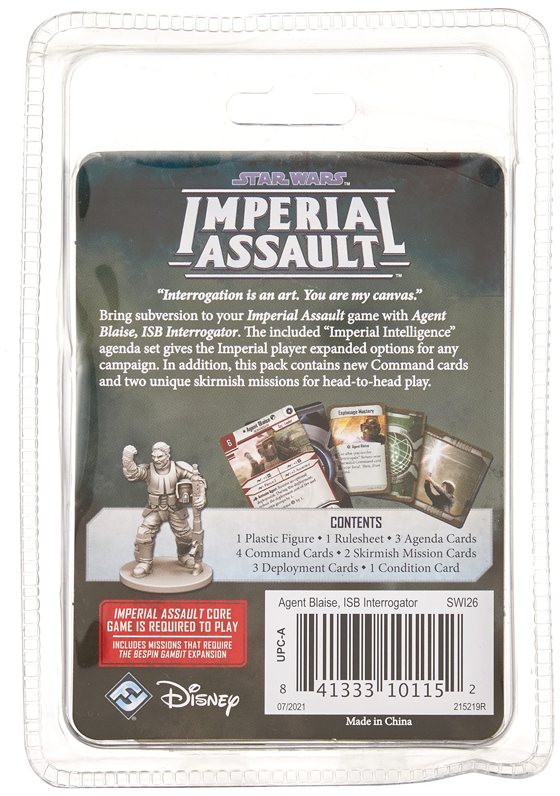 Foto 3 pulgar | Juego De Mesa Star Wars Imperial Assault Agent Blaise Villain Pack - Venta Internacional.