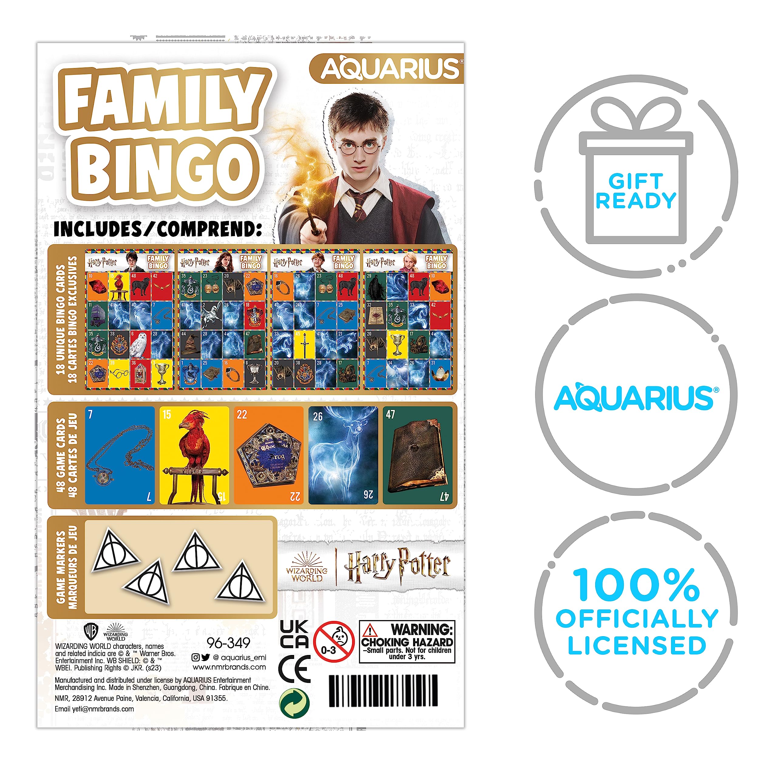 Foto 8 pulgar | Juego De Bingo Aquarius Harry Potter Family Con 18 Cartas Para Niños Mayores De 8 Años - Venta Internacional.