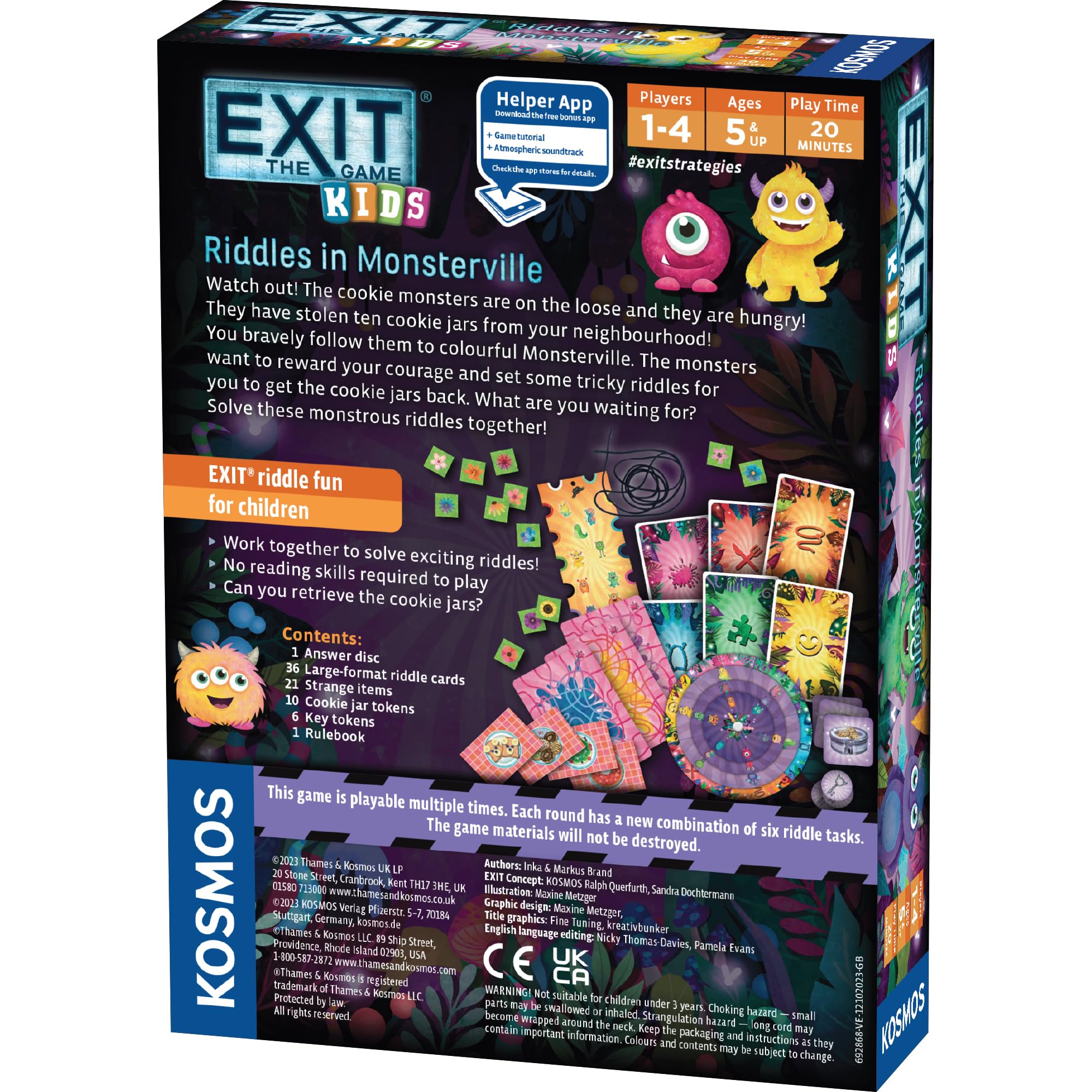 Foto 2 | Juego Para Niños Exit: The Game - Riddles In Monsterville Thames & Kosmos - Venta Internacional.