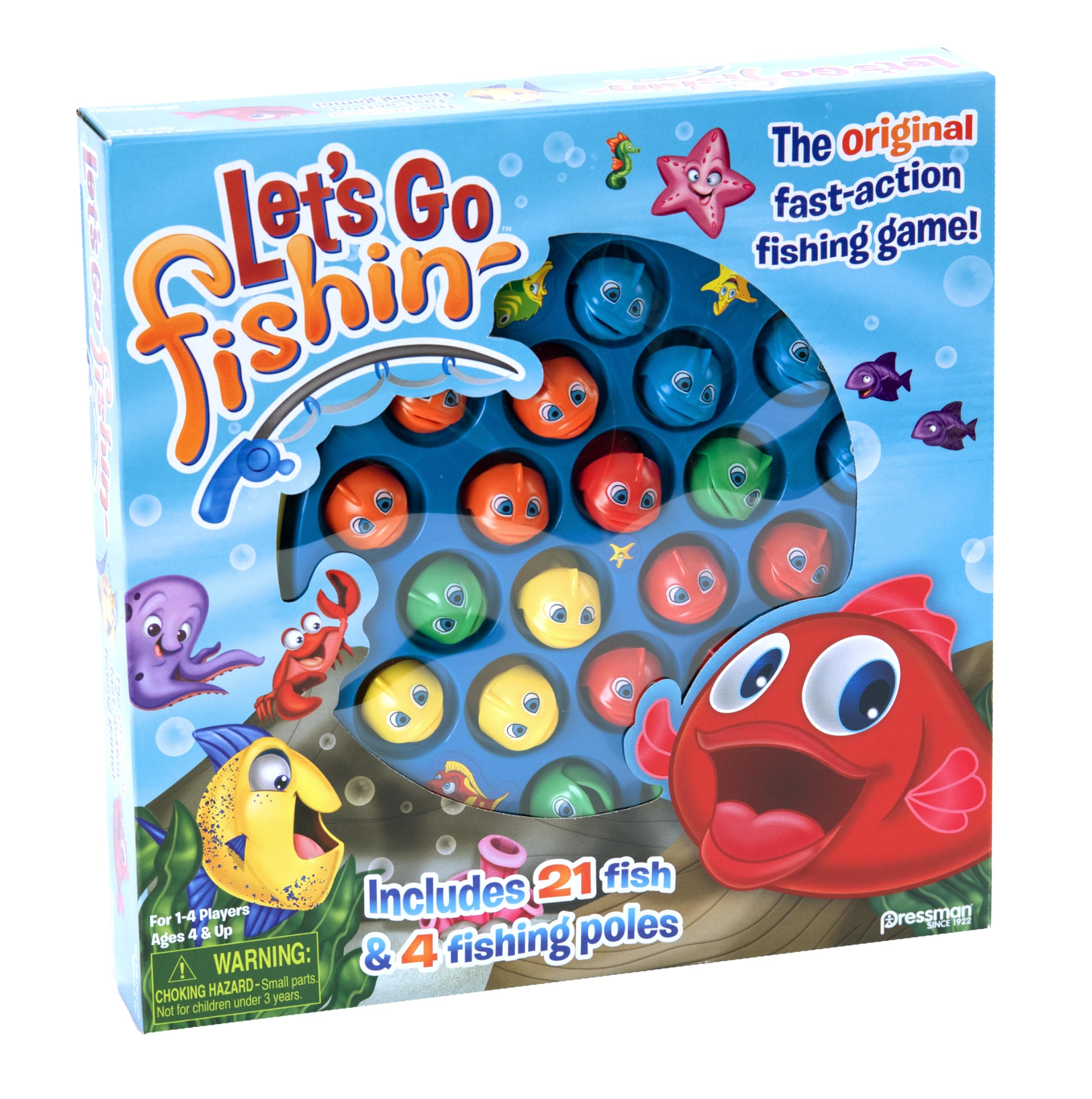 Foto 5 | Juego Pressman Let's Go Fishin' Original Para 1-4 Jugadores - Venta Internacional.