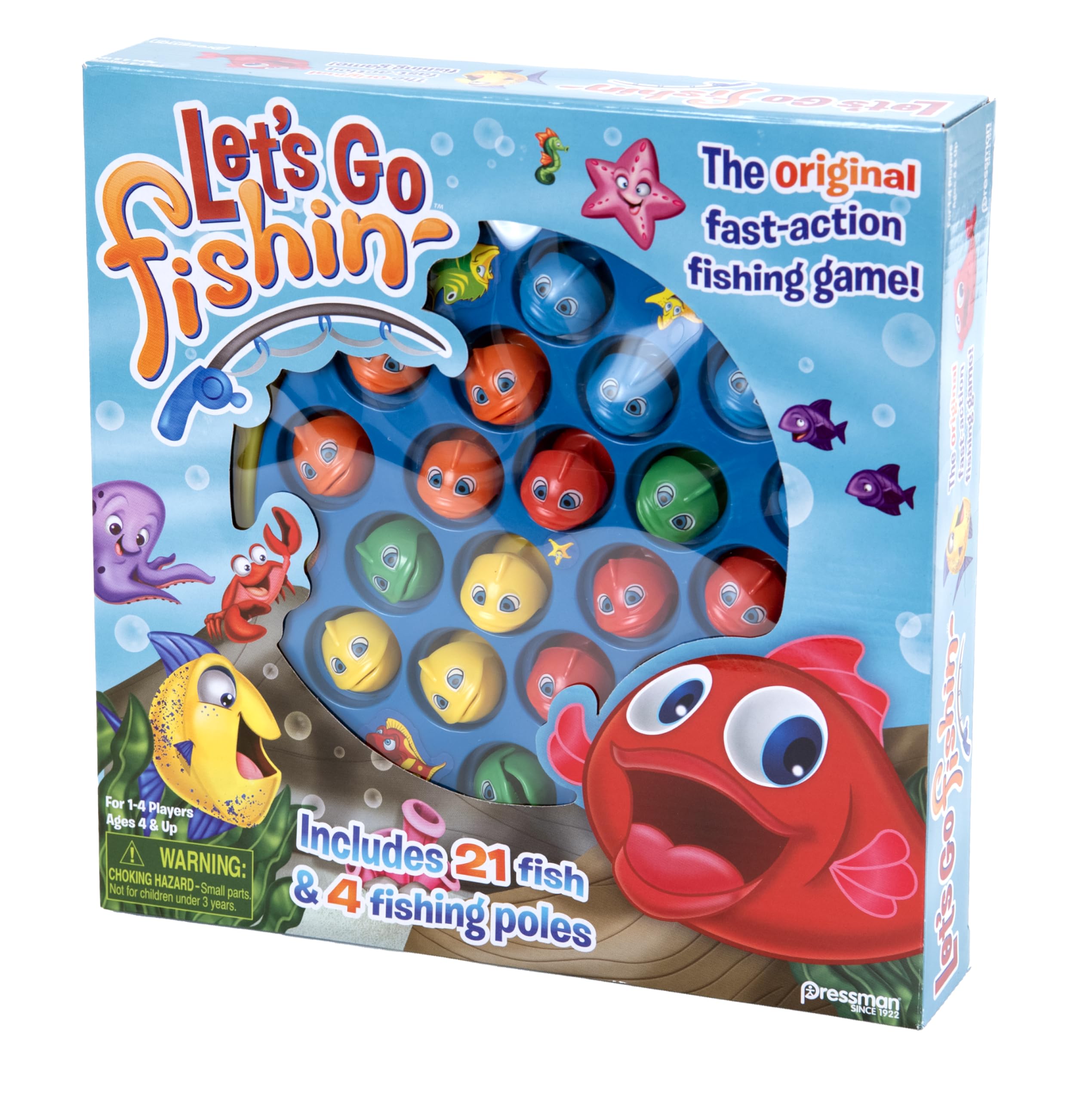 Foto 7 pulgar | Juego Pressman Let's Go Fishin' Original Para 1-4 Jugadores - Venta Internacional.