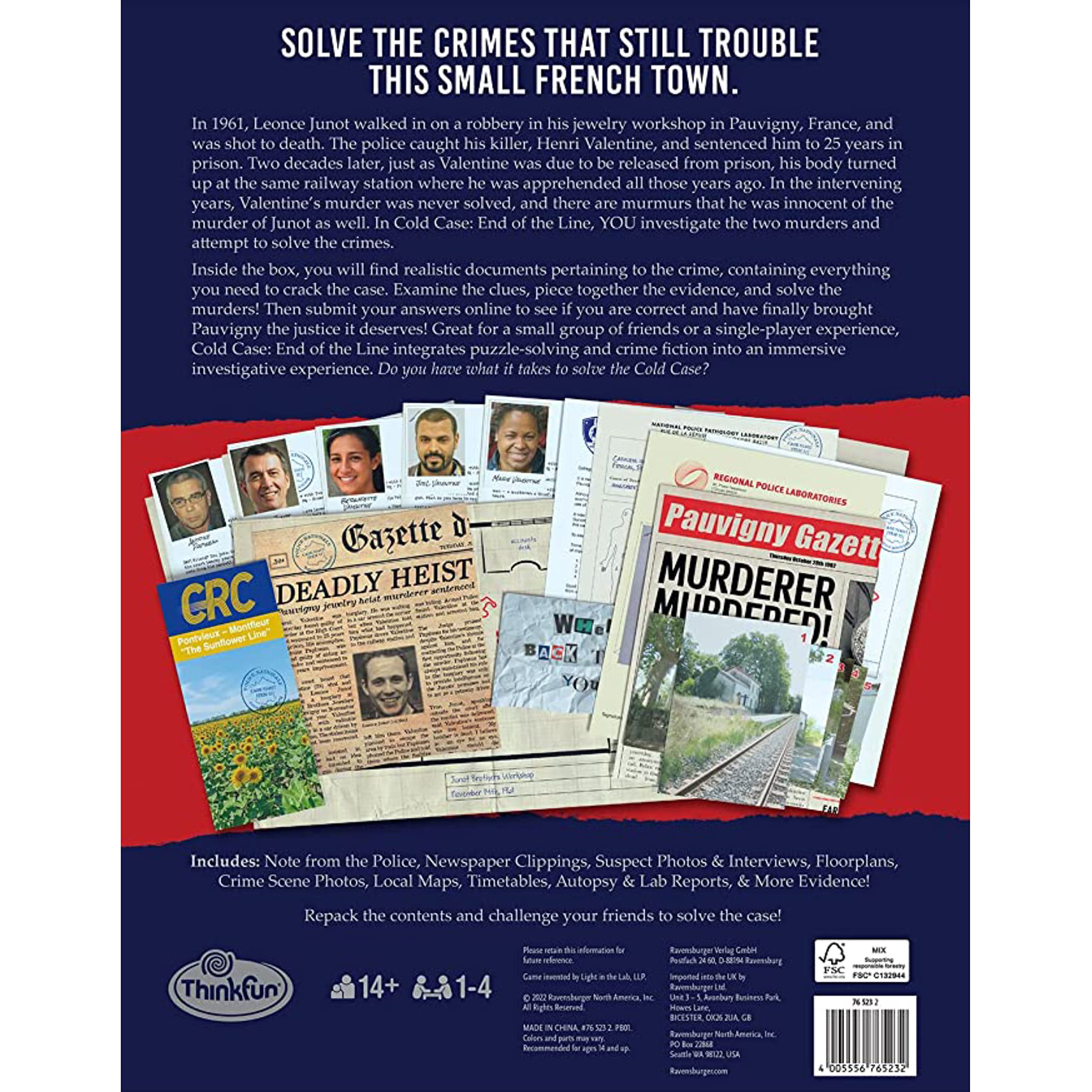 Foto 7 | Murder Mystery Game Thinkfun Cold Case: End Of The Line - Venta Internacional.